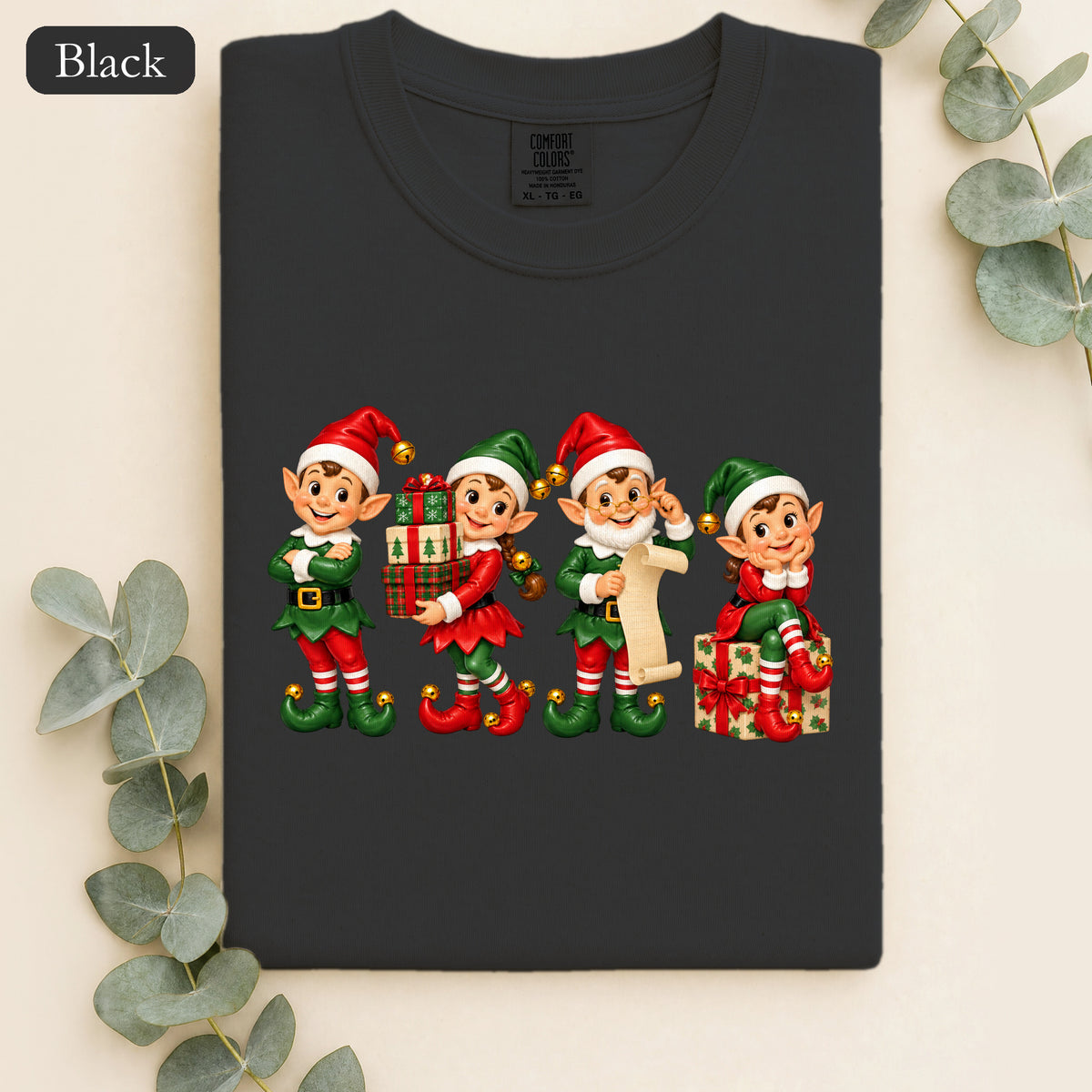 Christmas Elves Lineup Shirt | Vintage Holiday Elf Characters