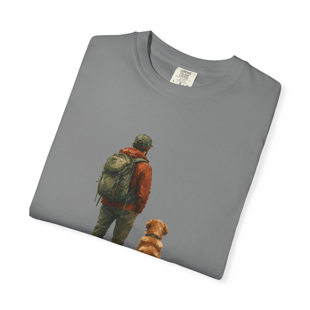 Adventure Buddies Shirt, Dog and Human Hiking Tee, Matching Dog Owner Gift, Painterly Outdoor Sweatshirt