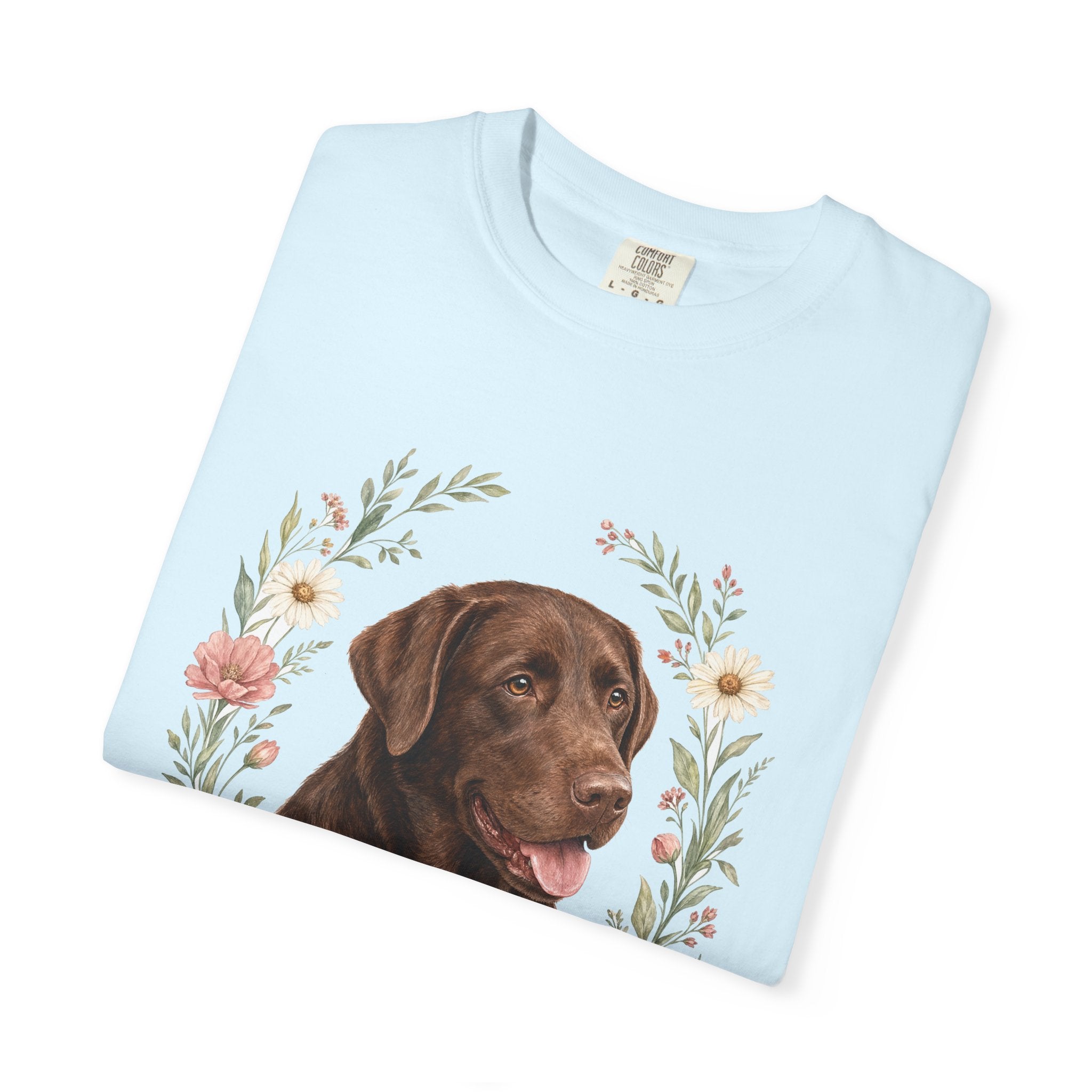Chocolate Lab Mom Shirt, Labrador Mom Tee, Dog Mom Gift, Wildflower Dog Lover Sweatshirt, Cute Dog Owner Gift