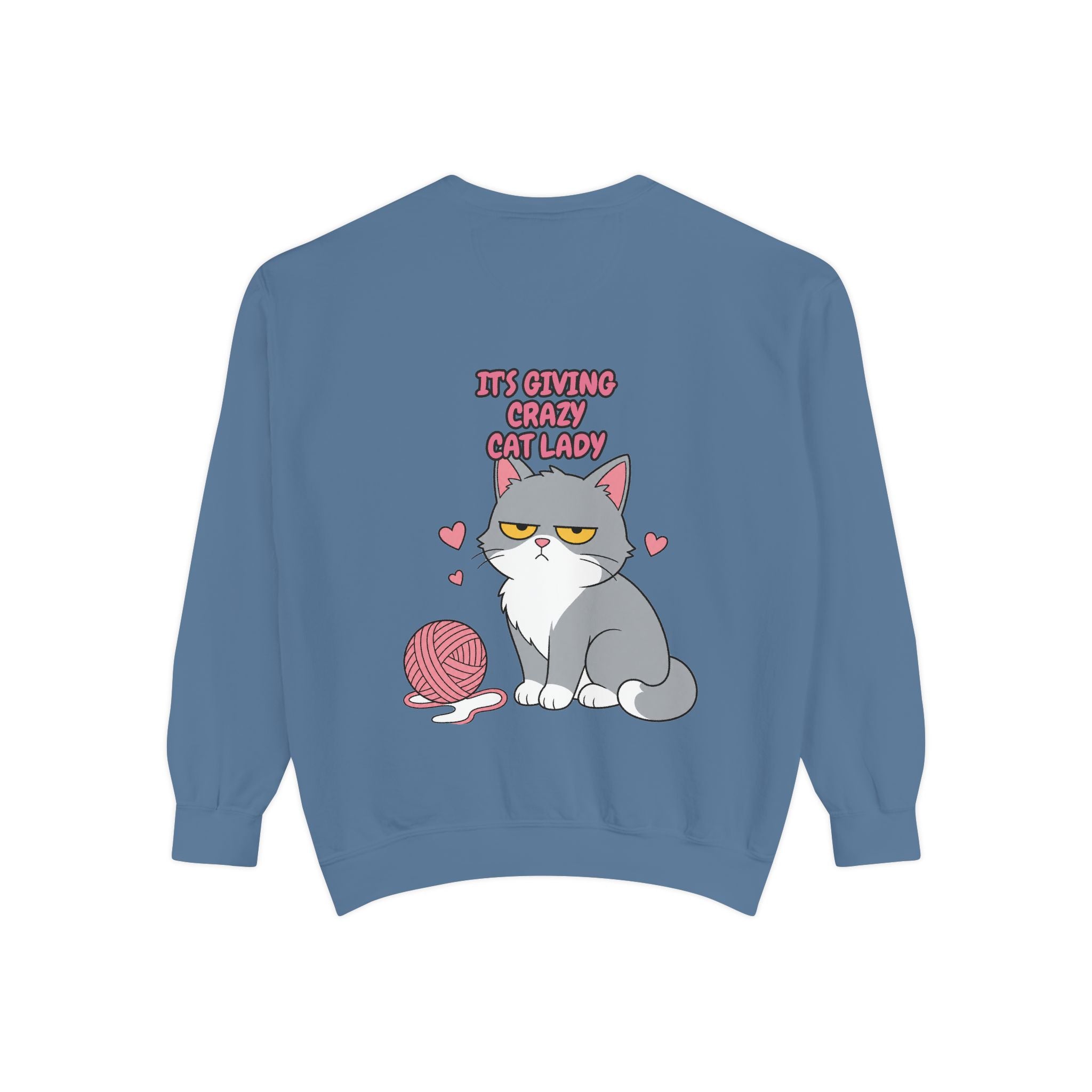It's Giving Crazy Cat Lady Shirt, Grey Cat Mom Tee, Cat Lover Gift, Funny Cat Owner Sweatshirt