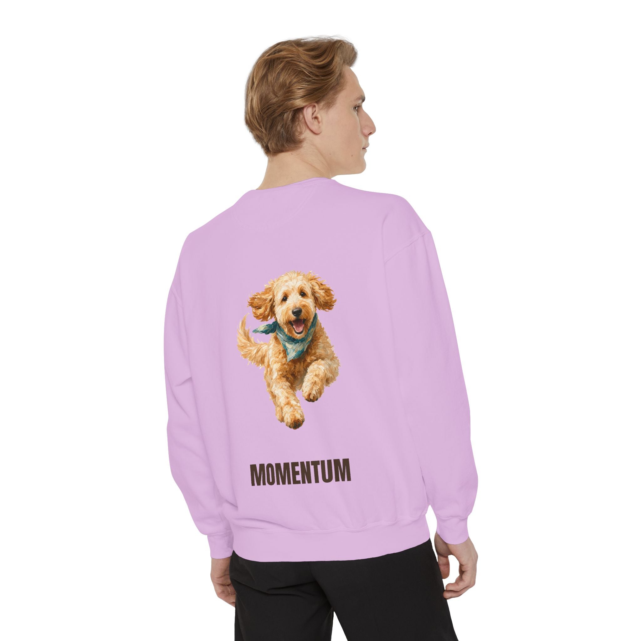 Momentum Goldendoodle Shirt, Running Doodle Dog Tee, Funny Doodle Dog Mom Gift, Painterly Dog Lover Sweatshirt