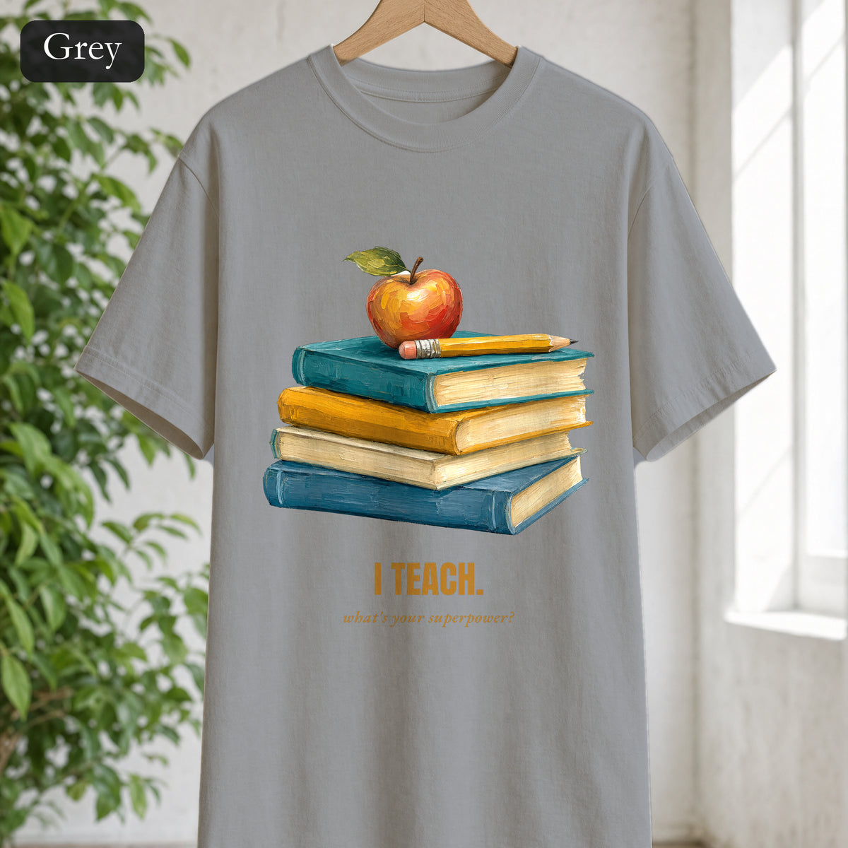 Teacher Shirt, I Teach What's Your Superpower Tee, Teacher Appreciation Gift, Painterly Back to School Sweatshirt