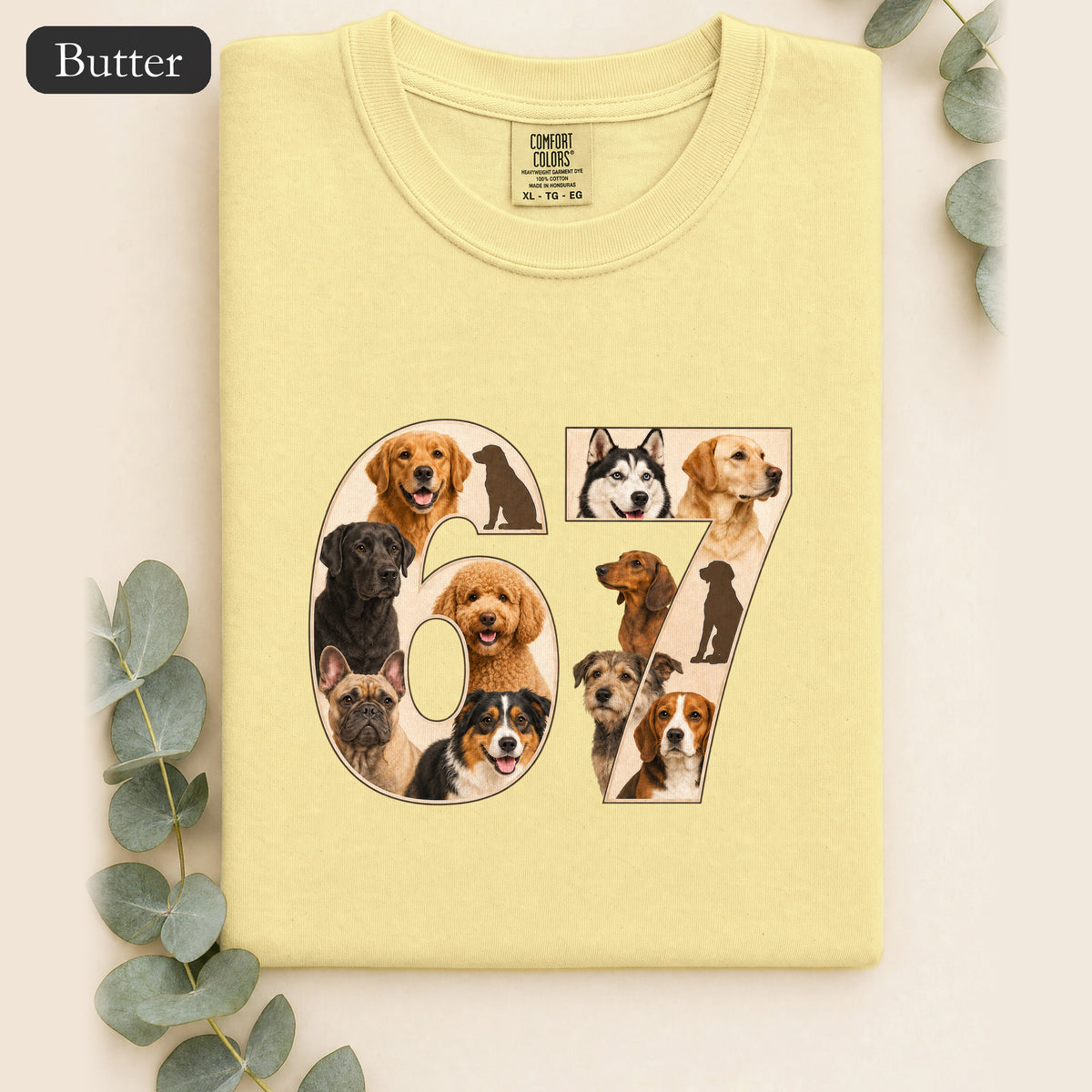 67 Dogs Shirt, Funny 67 Meme Dog Tee, Trendy Dog Number Gift, Dog Lover Sweatshirt