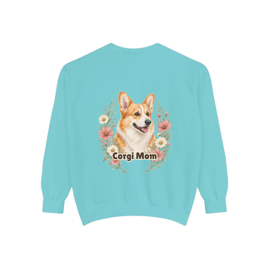 Corgi Mom Shirt, Corgi Mama Tee, Dog Mom Gift, Wildflower Corgi Lover Sweatshirt, Cute Dog Owner Gift