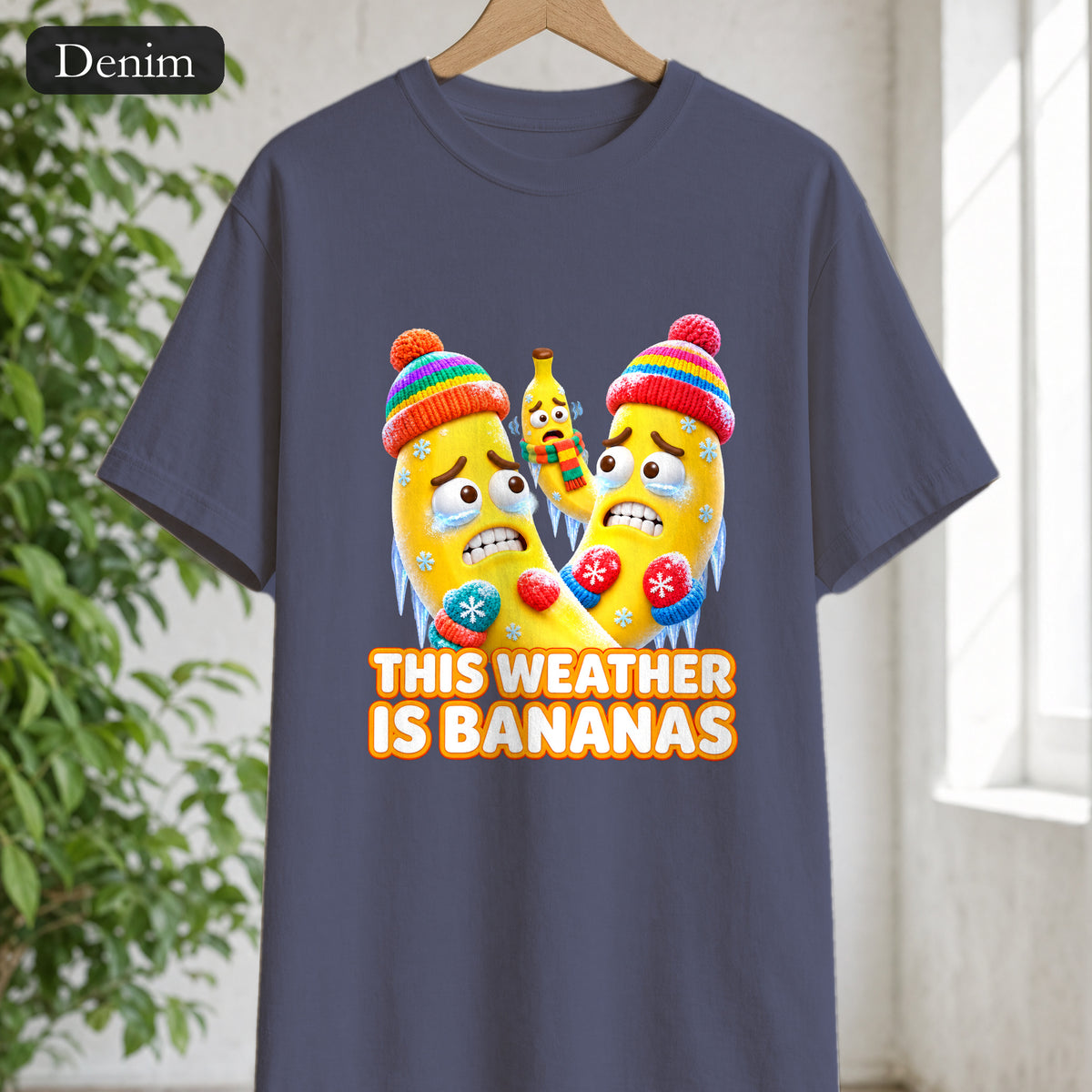 This Weather Is Bananas Shirt, Funny Freezing Banana Tee, Winter Fruit Pun Gift, Cold Weather Humor Sweatshirt