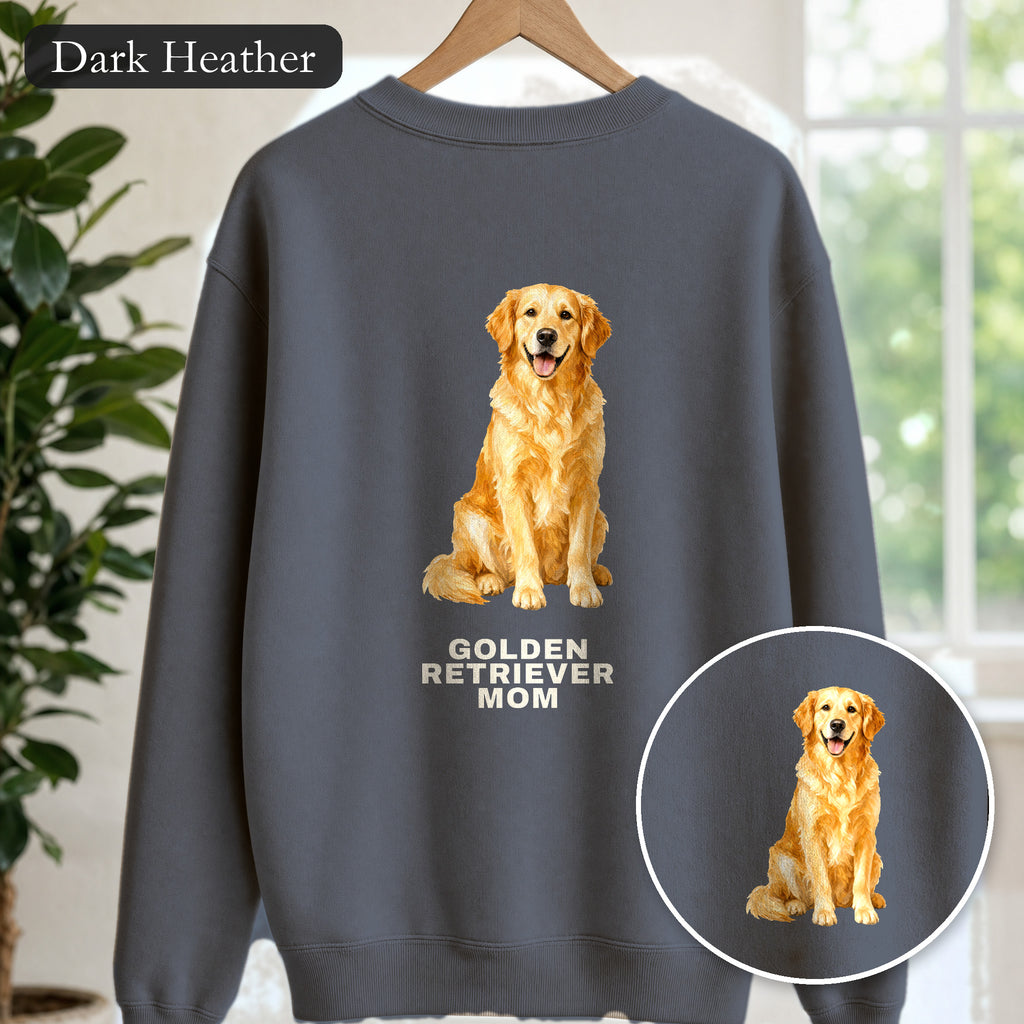 Golden Retriever Mom Shirt, Painterly Golden Dog Mom Tee, Cute Golden Lover Gift, Dog Owner Sweatshirt for Her