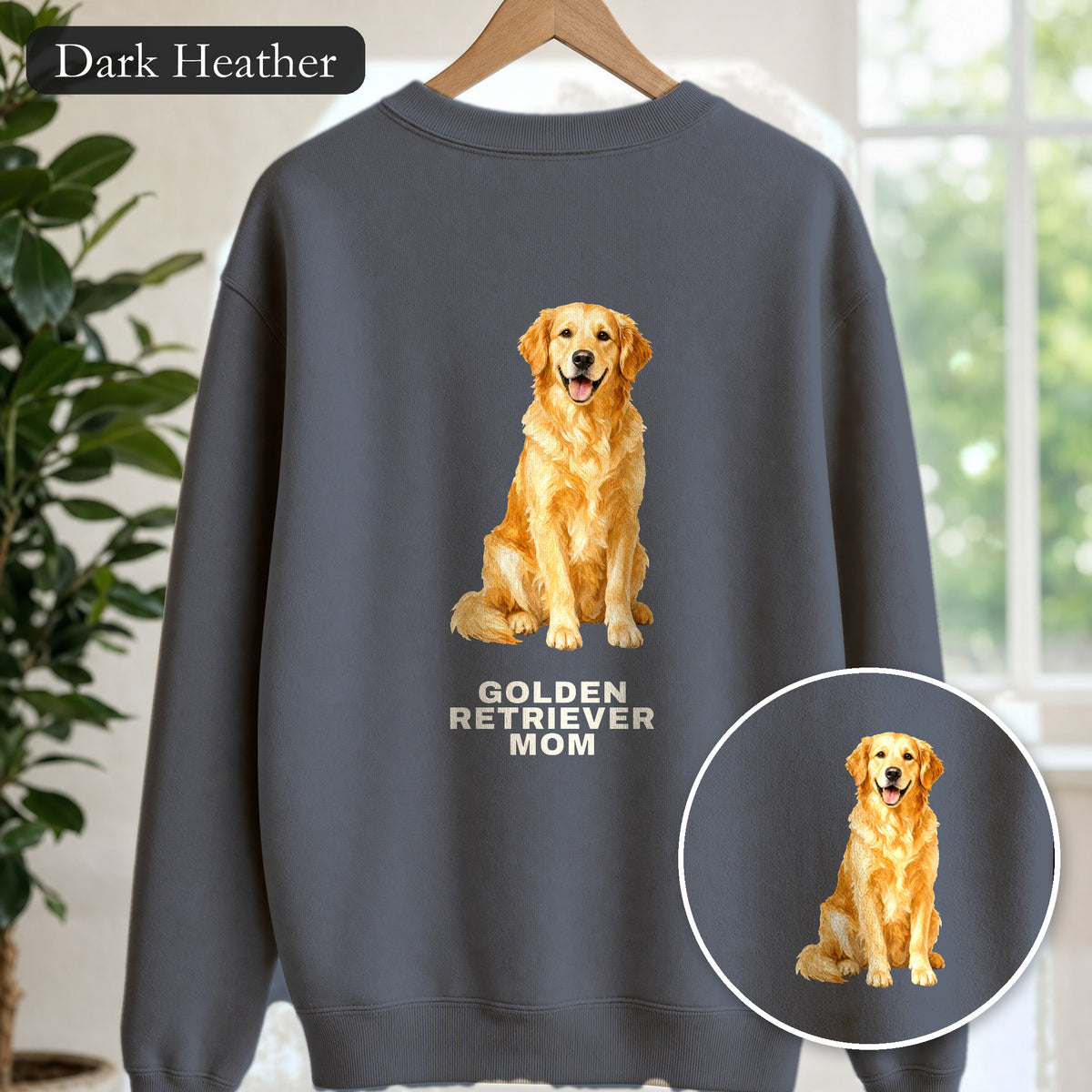 Golden Retriever Mom Shirt, Painterly Golden Dog Mom Tee, Cute Golden Lover Gift, Dog Owner Sweatshirt for Her