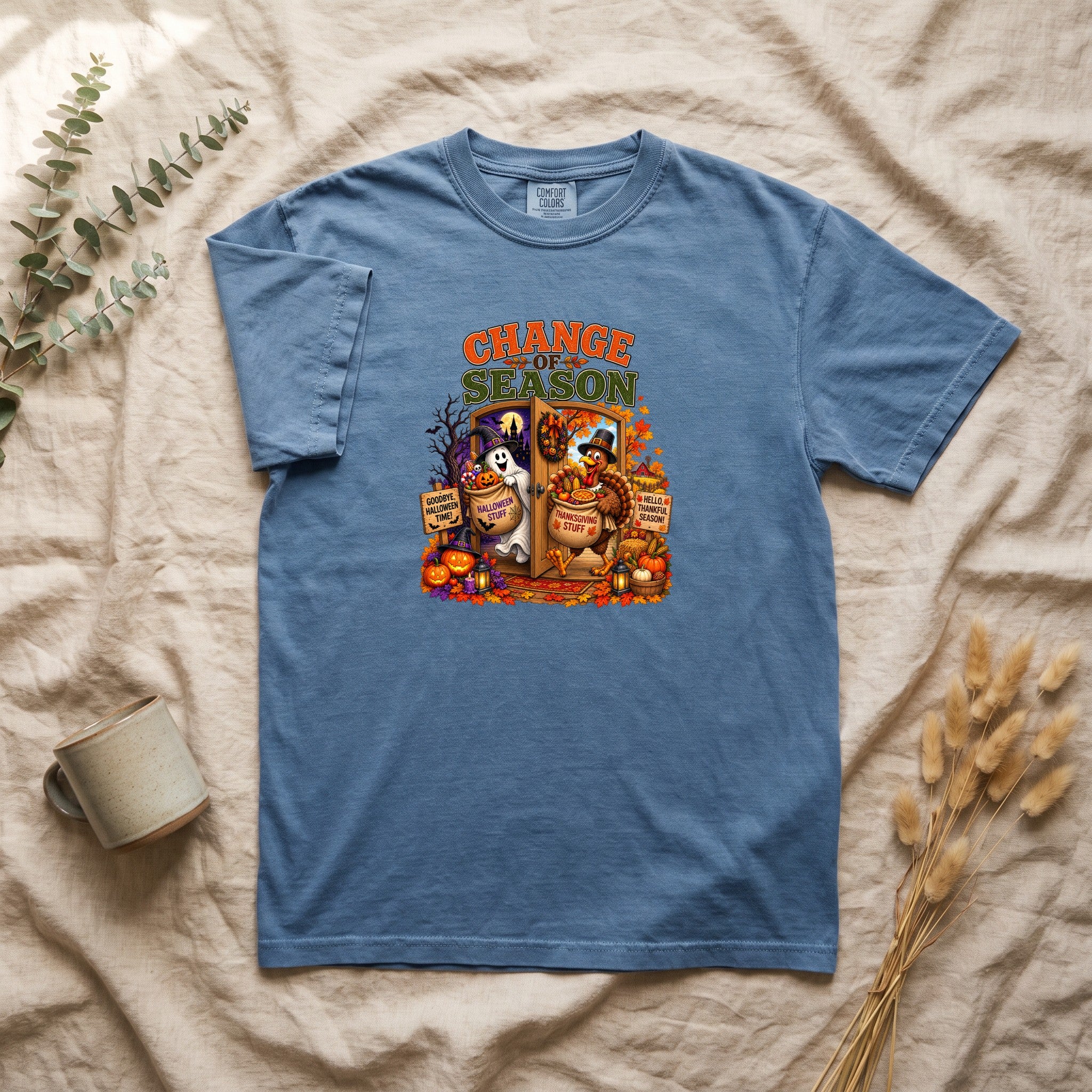 Change Season shirt | Halloween autumn pumpkins spooky tombstones