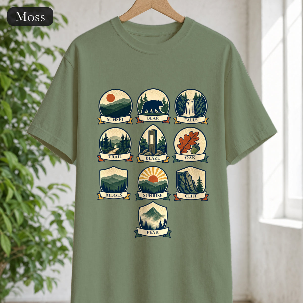 Appalachian Trail Shirt, Hiking Badge Tee, AT Thru Hiker Gift, Retro Adventure Nature Sweatshirt
