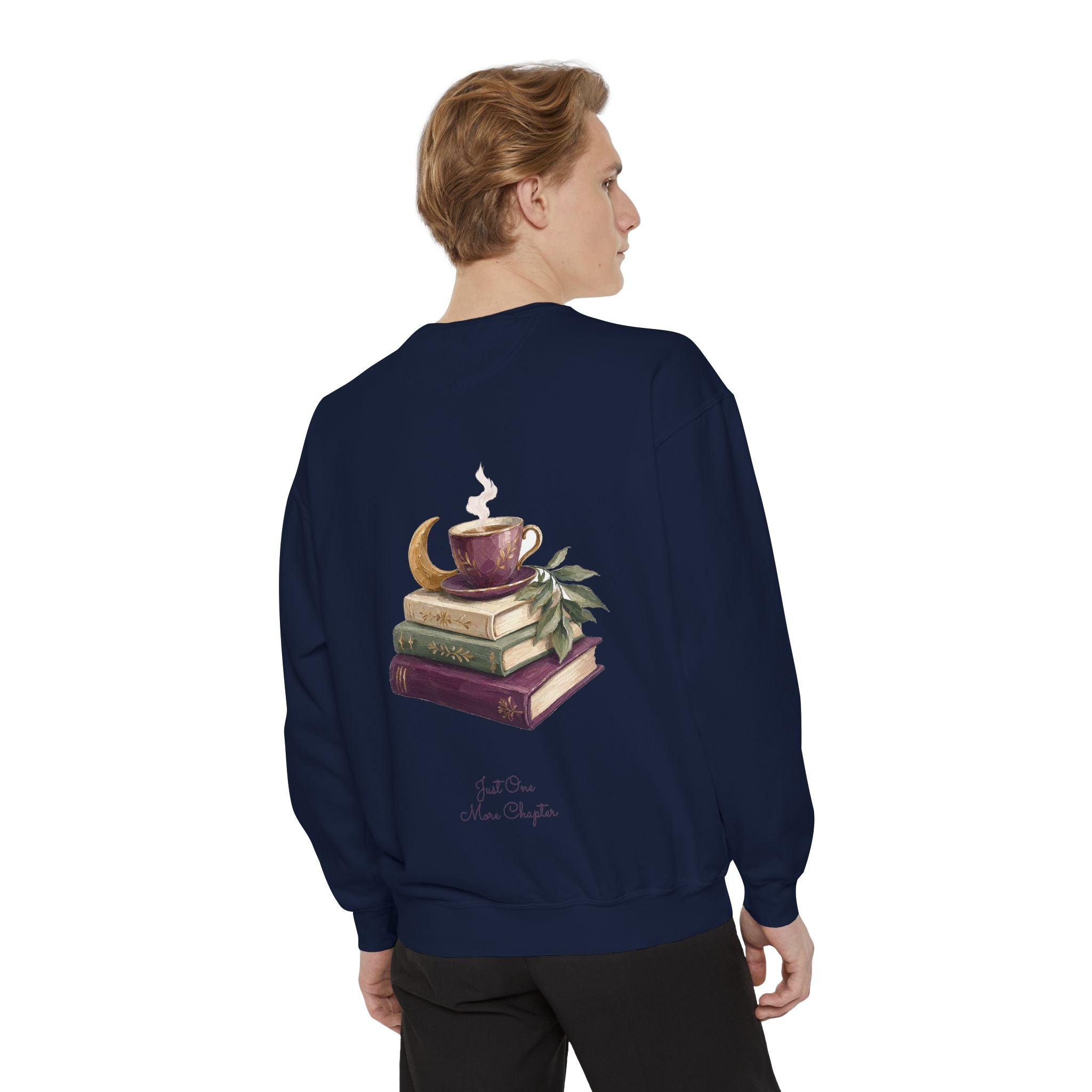 Just One More Chapter Shirt, Bookish Reader Tee, Book Lover Cozy Gift, Painterly Reading Sweatshirt