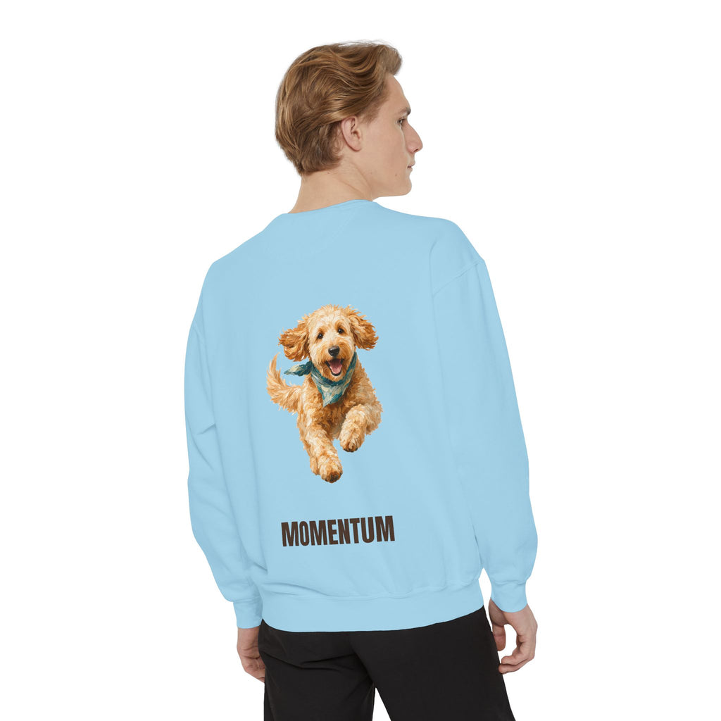 Momentum Goldendoodle Shirt, Running Doodle Dog Tee, Funny Doodle Dog Mom Gift, Painterly Dog Lover Sweatshirt