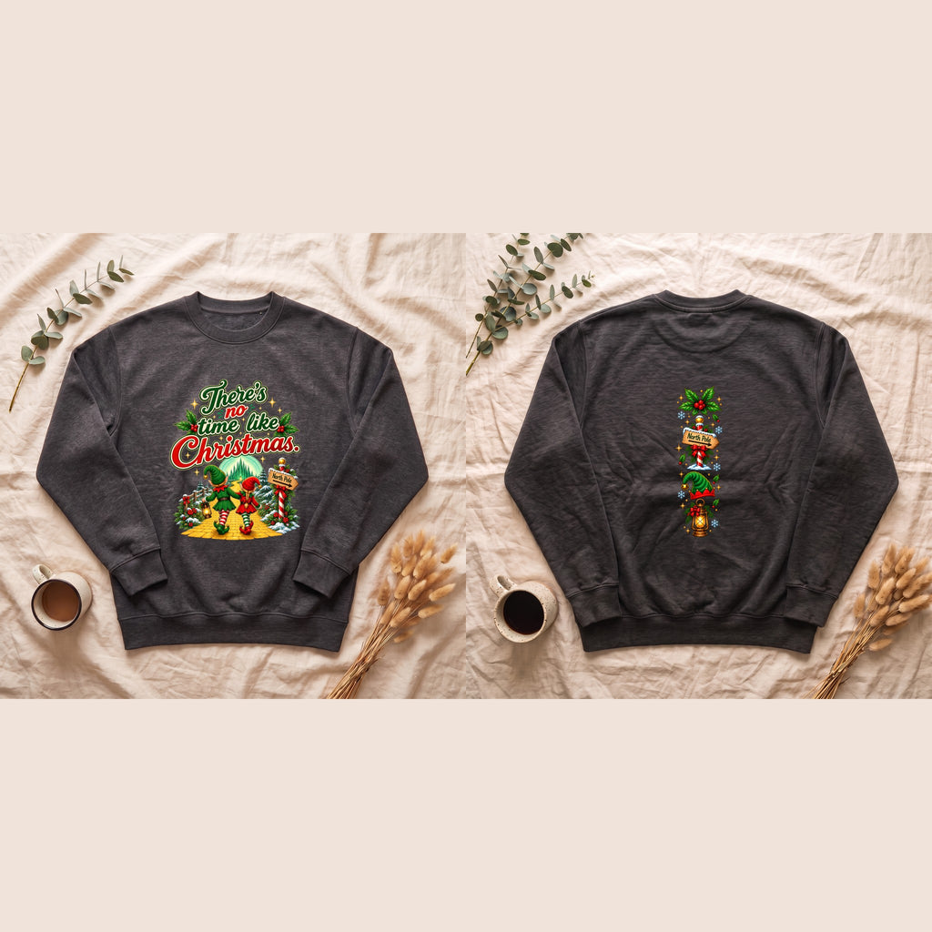 There is No Time Like Christmas Crewneck Sweatshirt | Elf Holiday Design