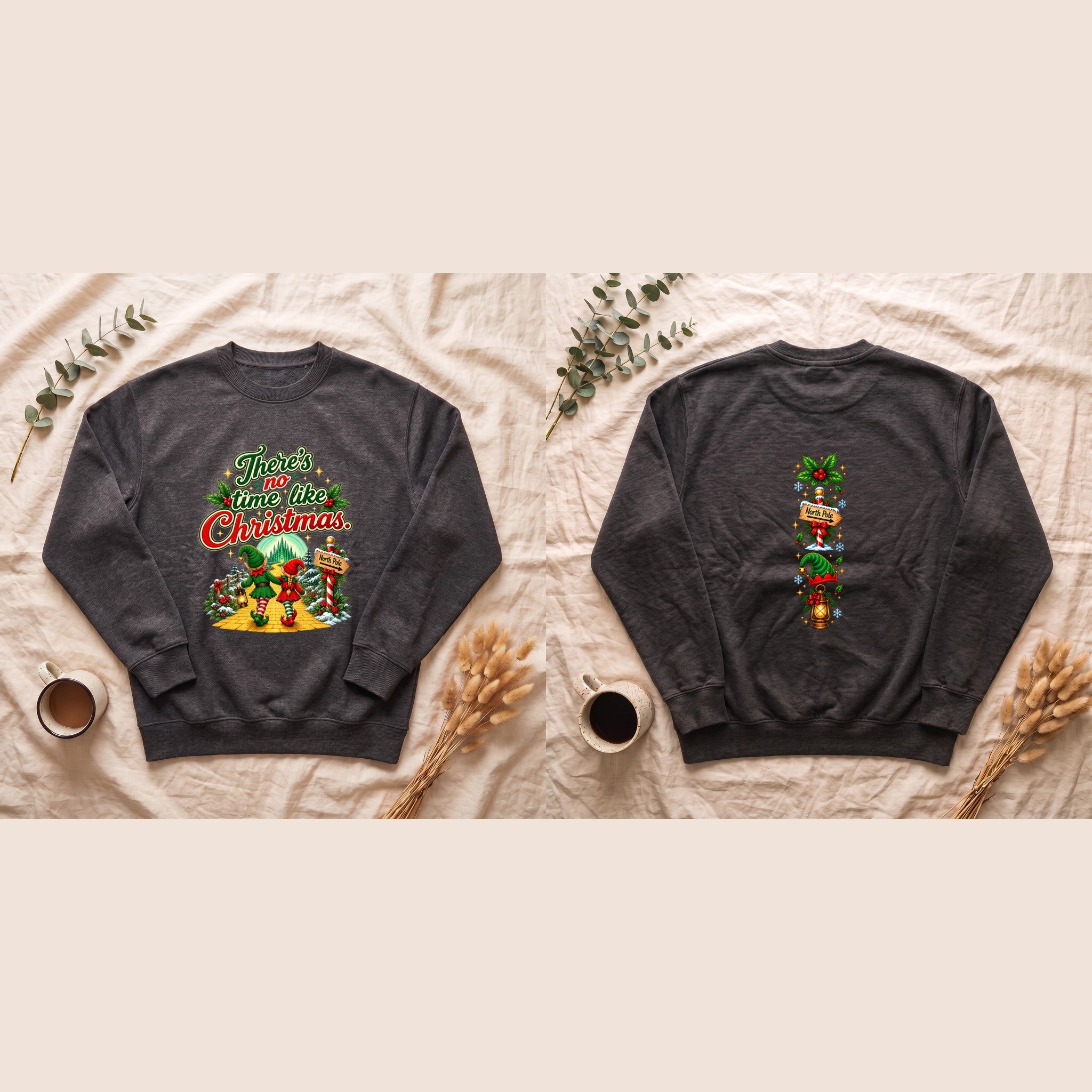 There is No Time Like Christmas Crewneck Sweatshirt | Elf Holiday Design