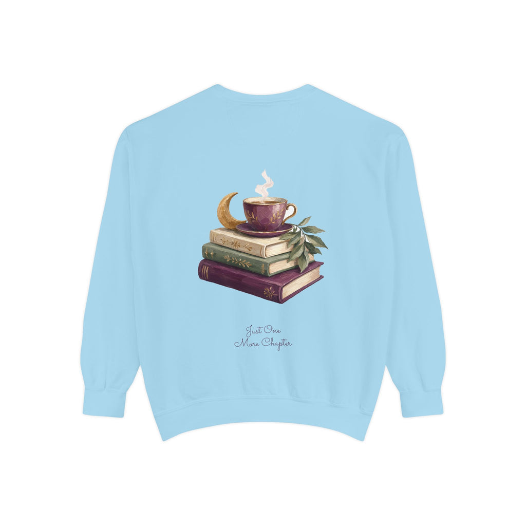 Just One More Chapter Shirt, Bookish Reader Tee, Book Lover Cozy Gift, Painterly Reading Sweatshirt