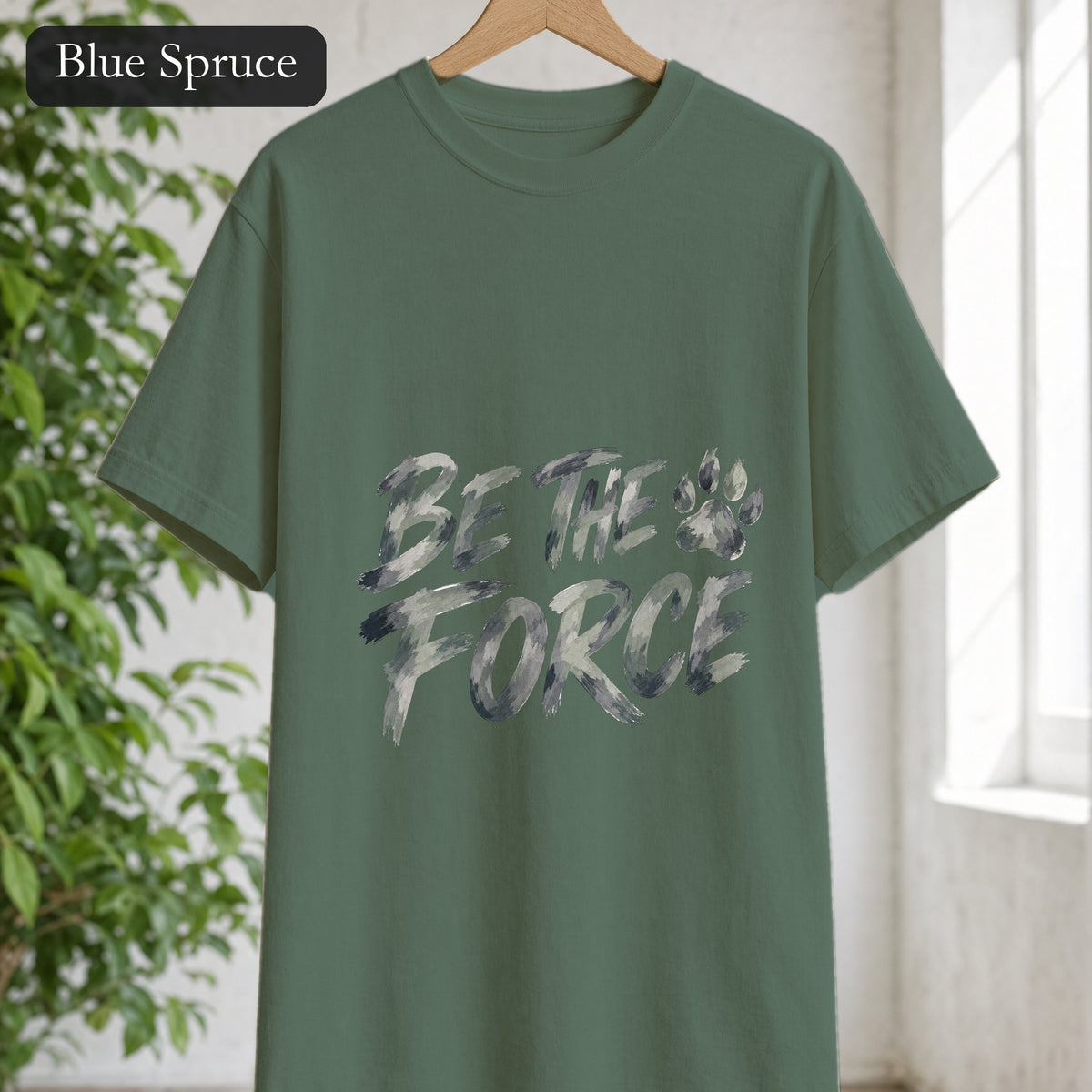 Be The Force Shirt, Camo Motivational Tee, Inspirational Encouragement Gift, Positive Vibes Paw Print Sweatshirt