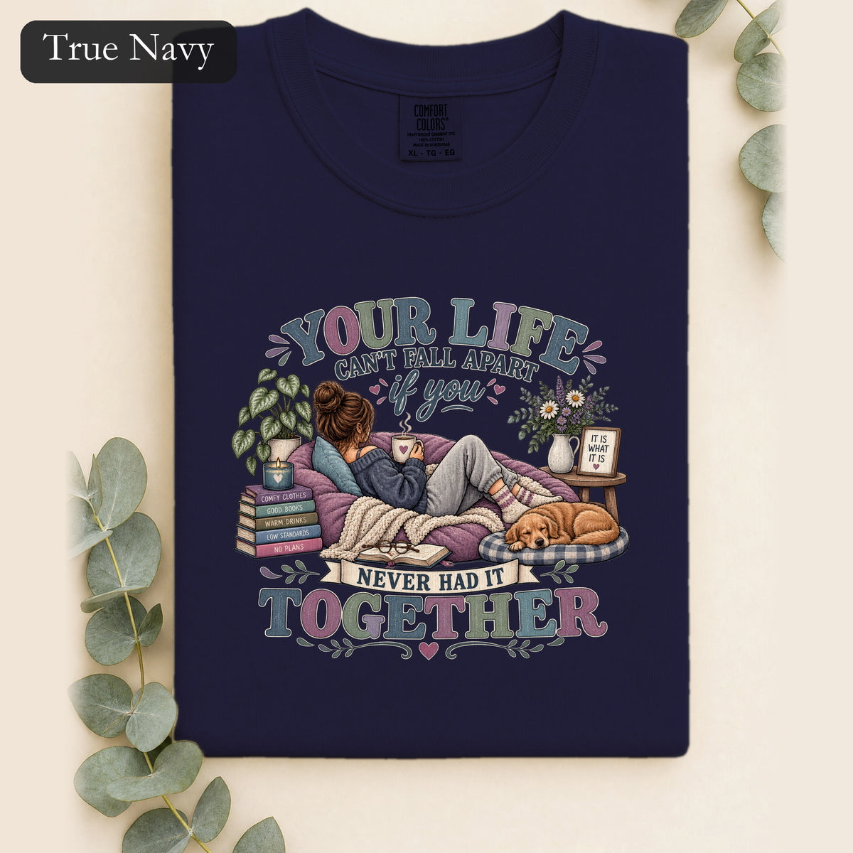 Your Life Your Cottagecore Aesthetic Shirt | Cozy Reading Dog Design