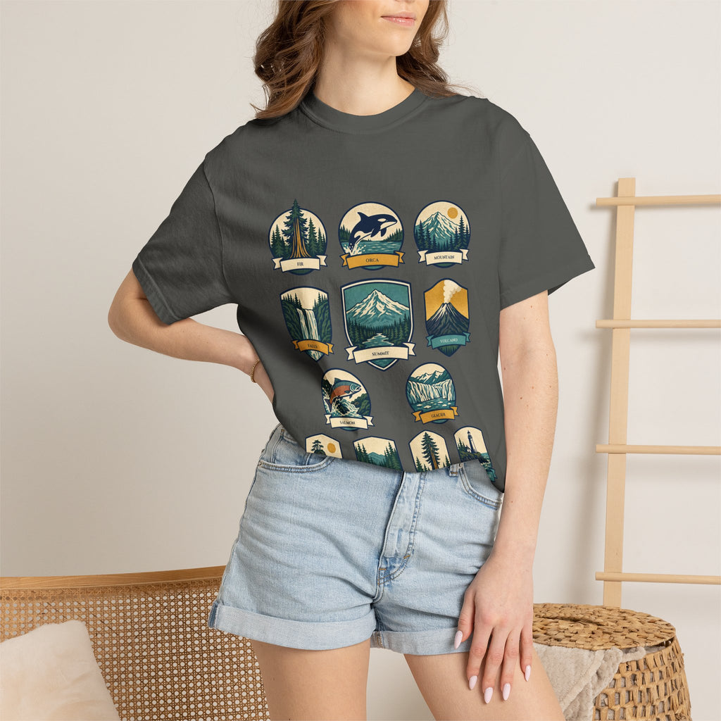 Pacific Northwest Shirt, PNW National Parks Badge Tee, Hiking Camping Gift, Retro Outdoor Adventure Sweatshirt