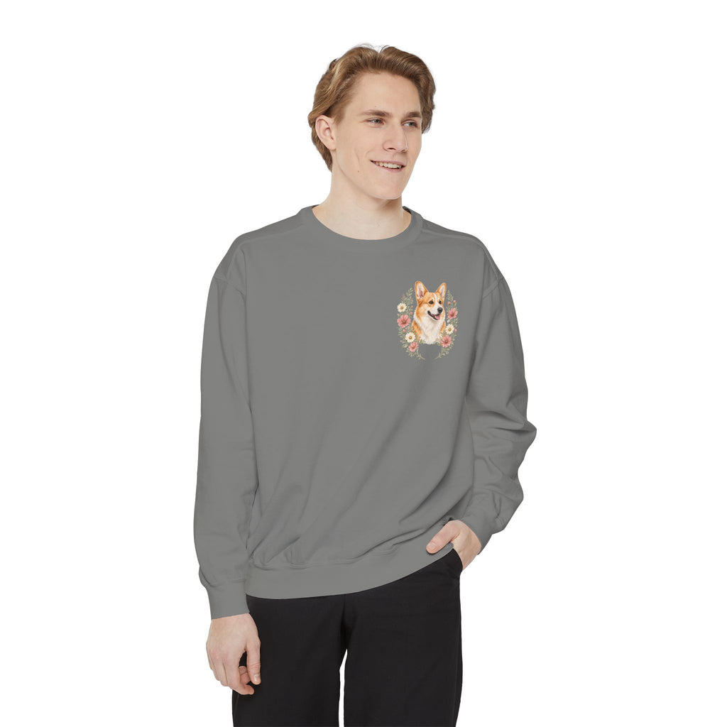 Corgi Mom Shirt, Corgi Mama Tee, Dog Mom Gift, Wildflower Corgi Lover Sweatshirt, Cute Dog Owner Gift