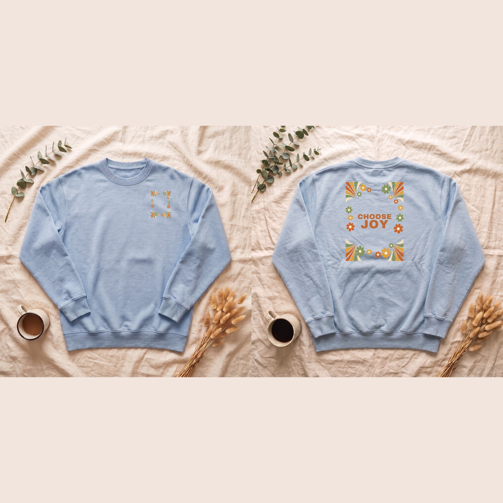Choose Joy Shirt, Retro Groovy Tee, 70s Aesthetic Gift, Positive Affirmation Sweatshirt