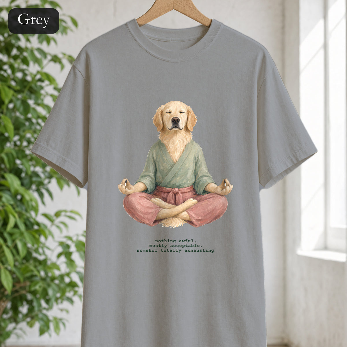 Yoga Dog Shirt, Namaste Zen Dog Tee, Funny Meditation Dog Mom Gift, Painterly Dog Lover Sweatshirt