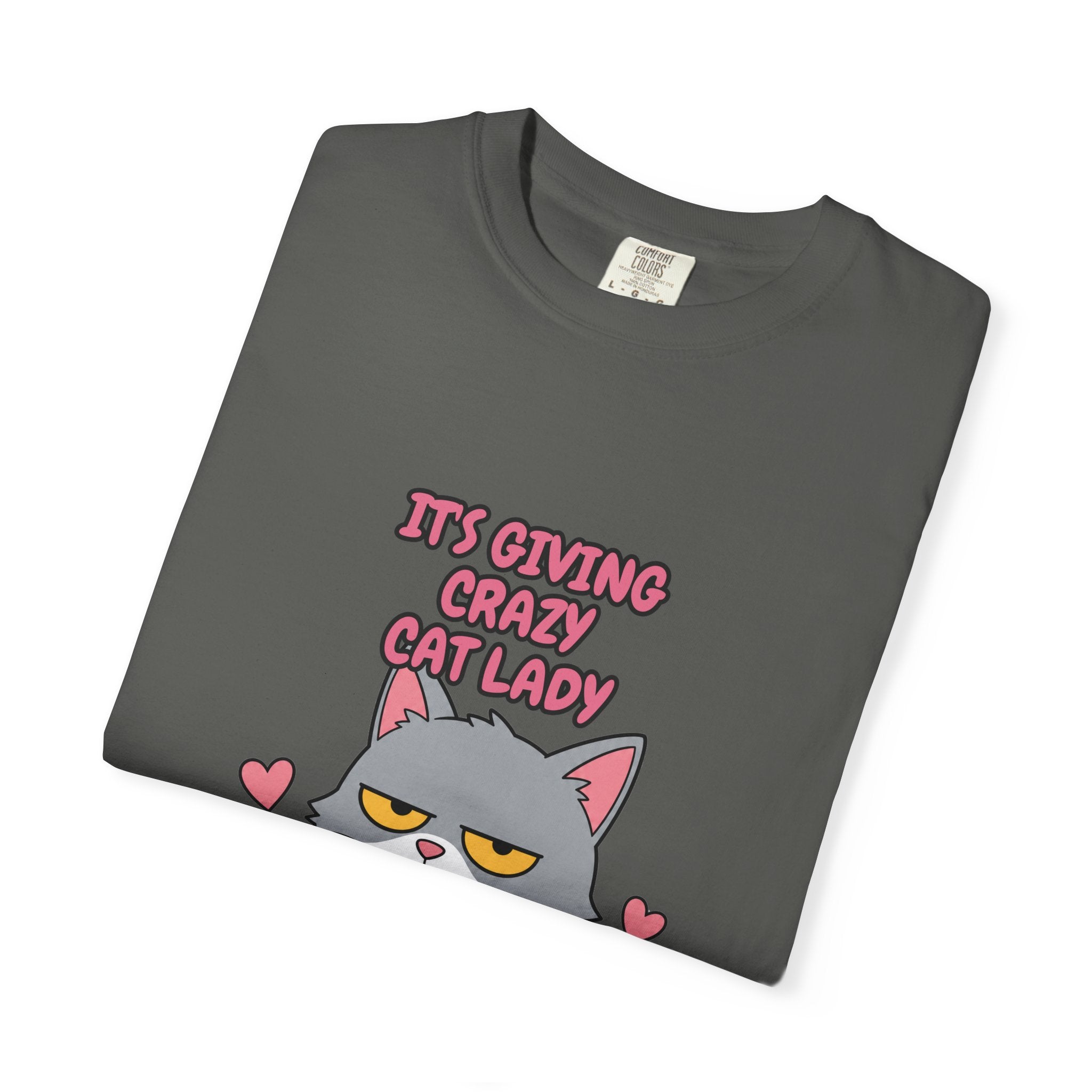 It's Giving Crazy Cat Lady Shirt, Grey Cat Mom Tee, Cat Lover Gift, Funny Cat Owner Sweatshirt