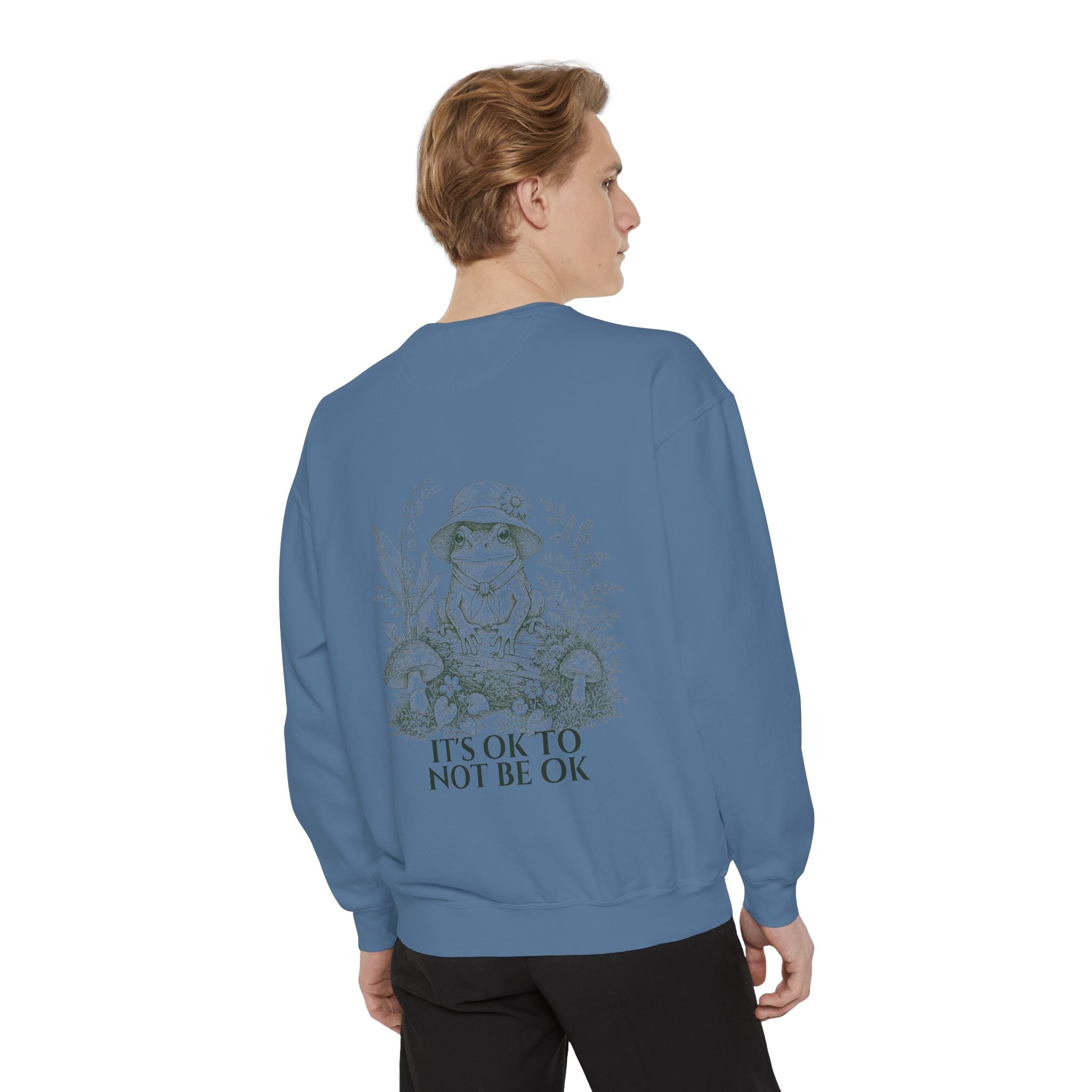 It's OK To Not Be OK Shirt, Cute Frog Mental Health Tee, Awareness Gift, Kawaii Frog Sweatshirt