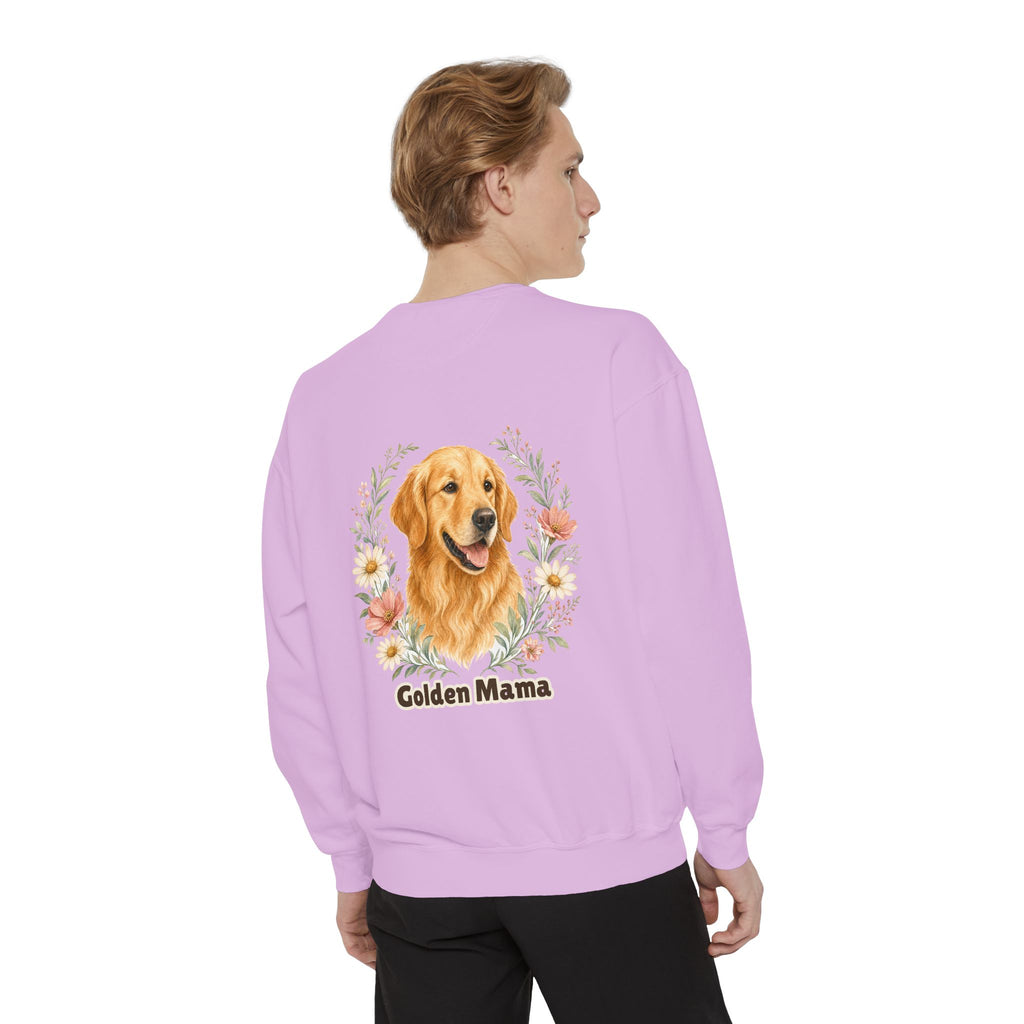 Golden Retriever Mom Shirt, Golden Mama Tee, Dog Mom Gift, Wildflower Dog Lover Sweatshirt, Cute Dog Owner Gift