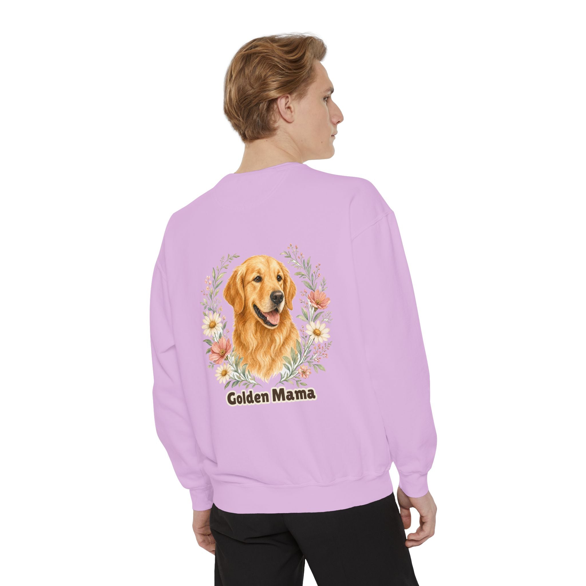 Golden Retriever Mom Shirt, Golden Mama Tee, Dog Mom Gift, Wildflower Dog Lover Sweatshirt, Cute Dog Owner Gift