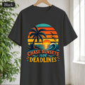 Chase Sunsets Not Deadlines Shirt | Palm Tree Sunset Tee