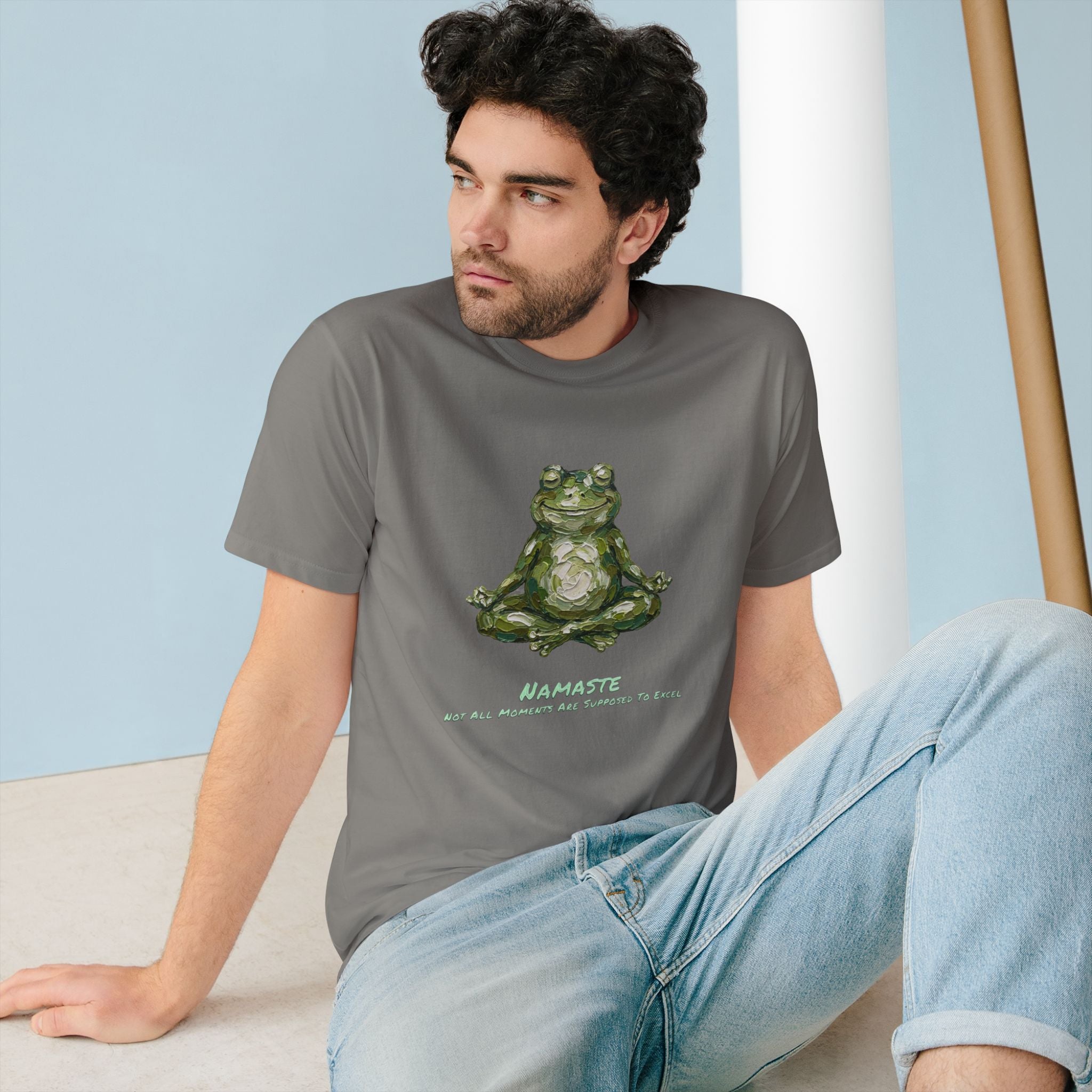 Organic Cotton Namaste Frog T-Shirt — Funny Yoga Frog Tee