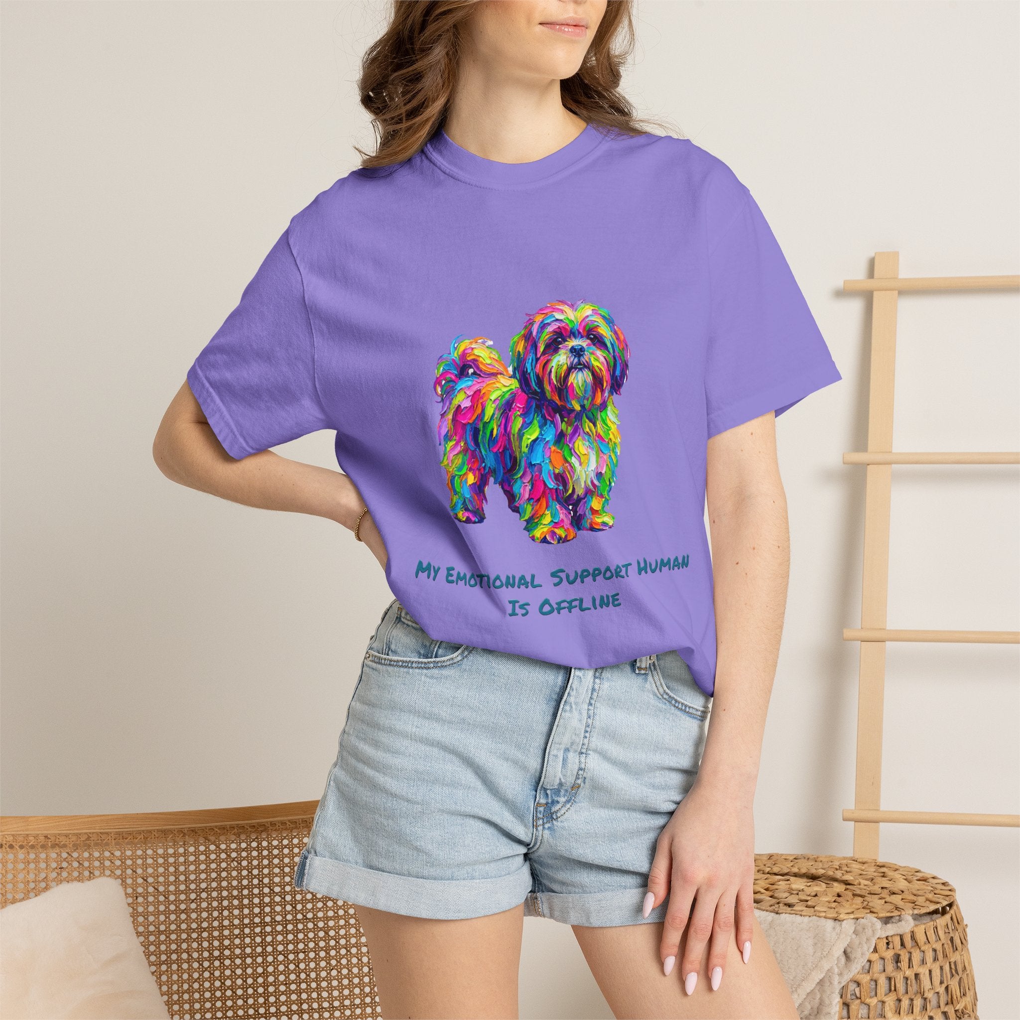 Emotional Support Dog T-Shirt — My Emotional Support Human Is Offline