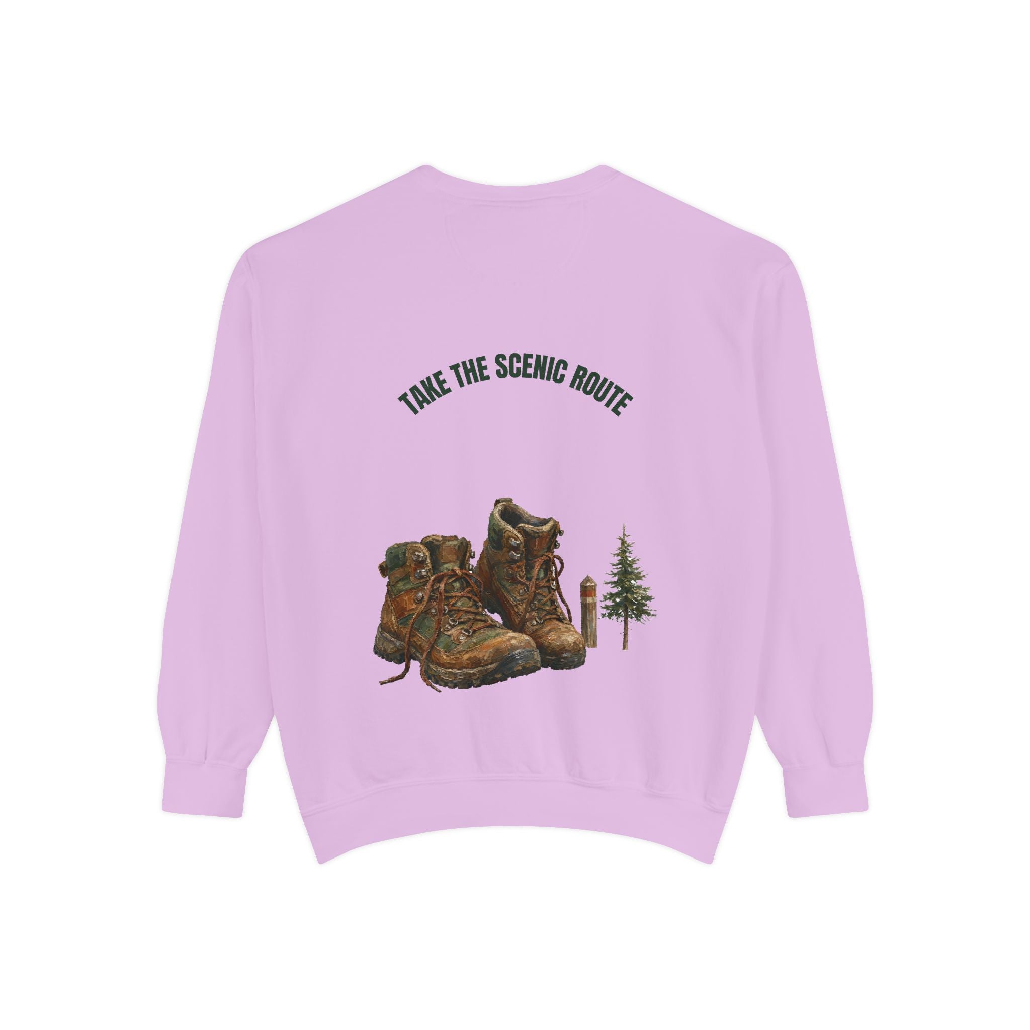 Take the Scenic Route Shirt, Hiking Trail Tee, Outdoor Adventure Nature Gift, Painterly Mountain Sweatshirt