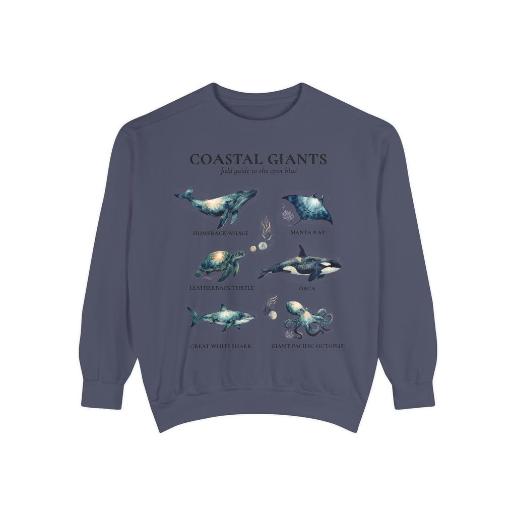 Coastal Giants Ocean Field Guide Shirt, Whale Manta Sea Turtle Tee, Marine Life Ocean Lover Gift, Nautical Sweatshirt