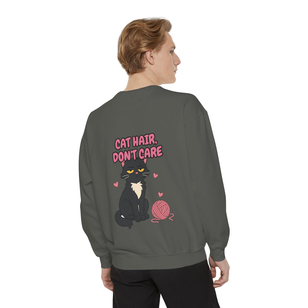 Cat Hair Don't Care Shirt, Funny Cat Mom Tee, Cat Lover Gift, Cat Owner Sweatshirt