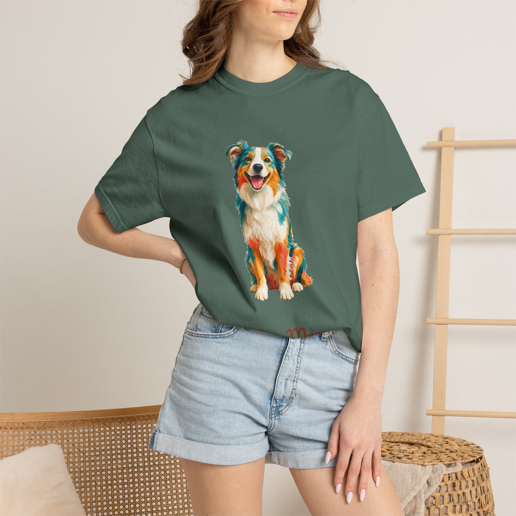 Dog Mom Shirt, Vibrant Painterly Dog Tee, Bold Dog Lover Gift, Colorful Dog Owner Sweatshirt