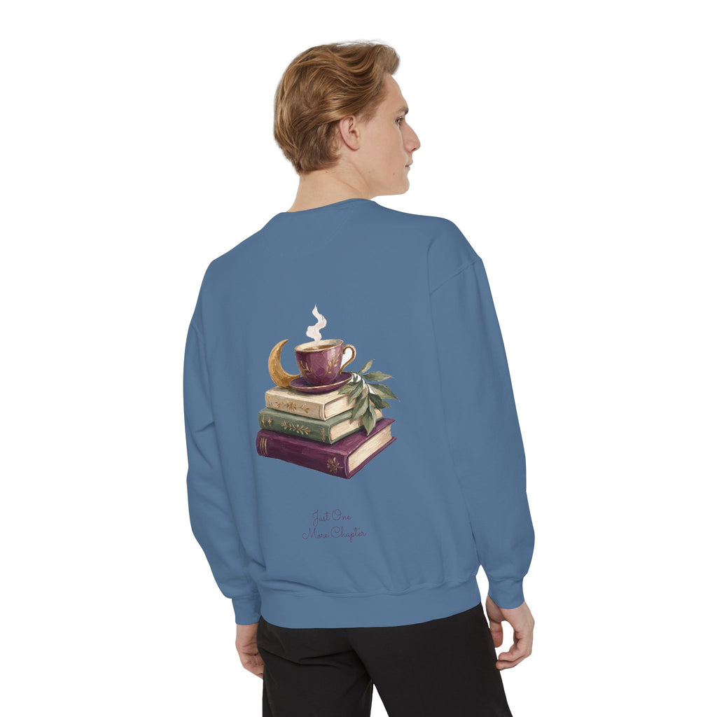 Just One More Chapter Shirt, Bookish Reader Tee, Book Lover Cozy Gift, Painterly Reading Sweatshirt