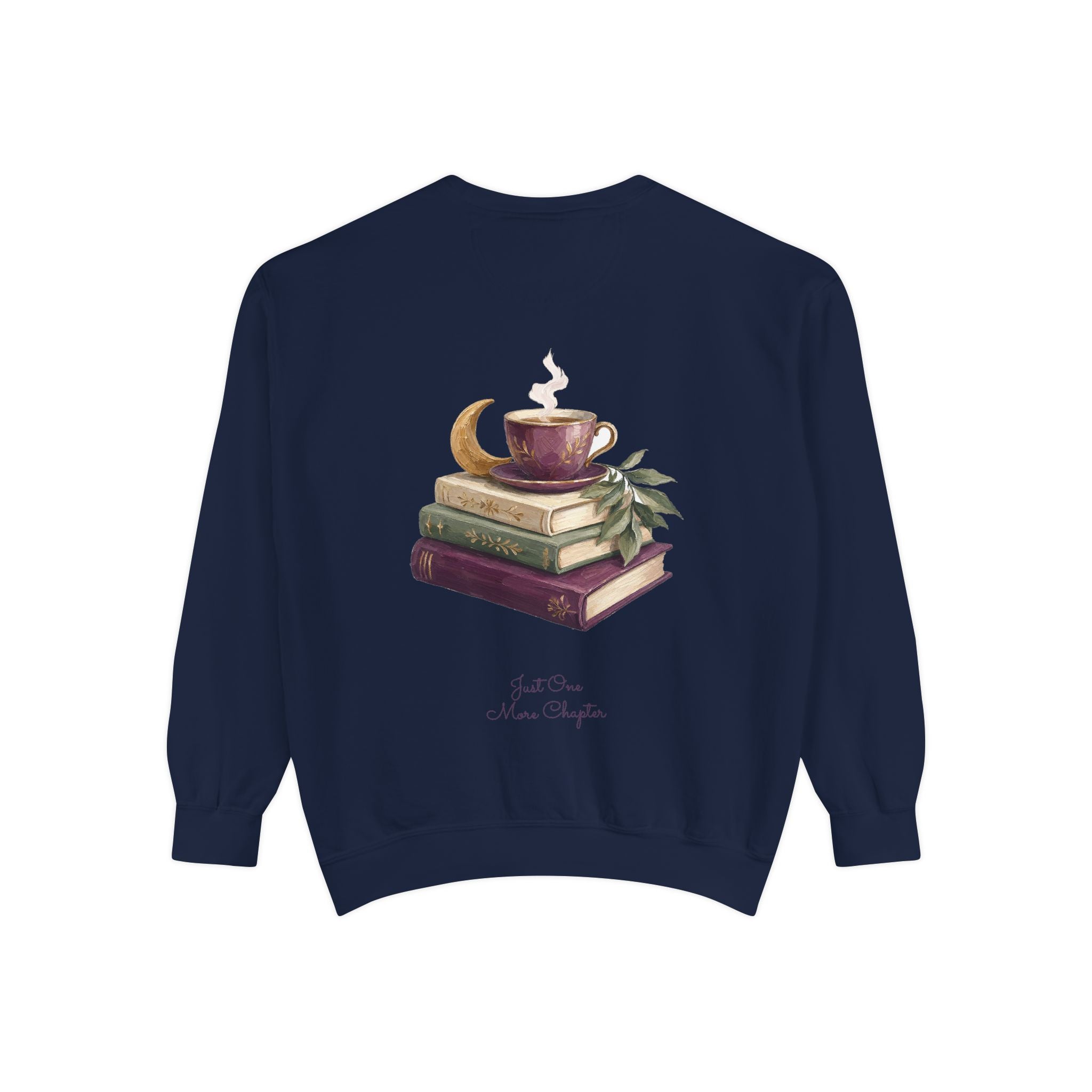 Just One More Chapter Shirt, Bookish Reader Tee, Book Lover Cozy Gift, Painterly Reading Sweatshirt