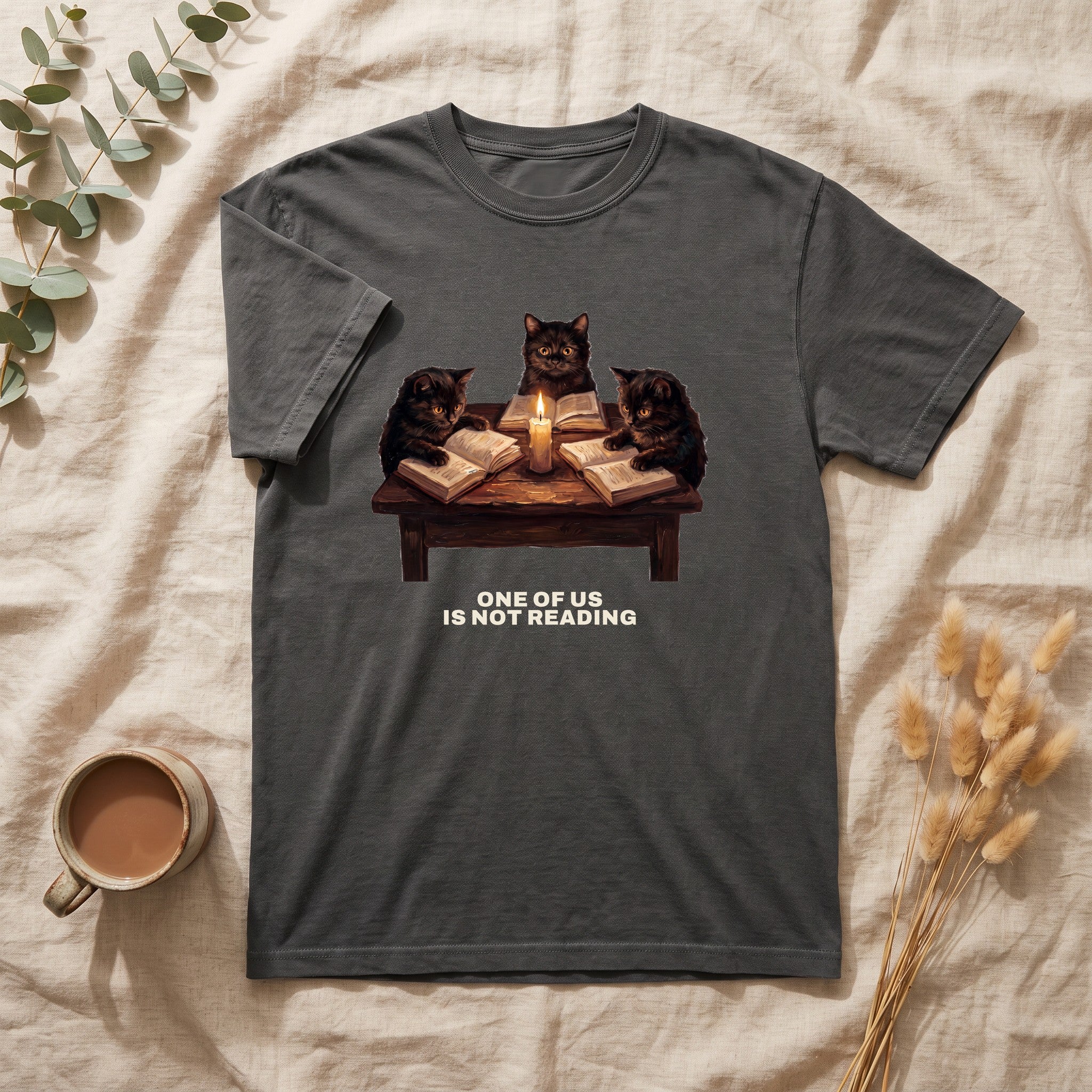 Book Club Cats Shirt, One Of Us Is Not Reading Tee, Funny Book Club Group Tee, Reader Cat Lover Gift