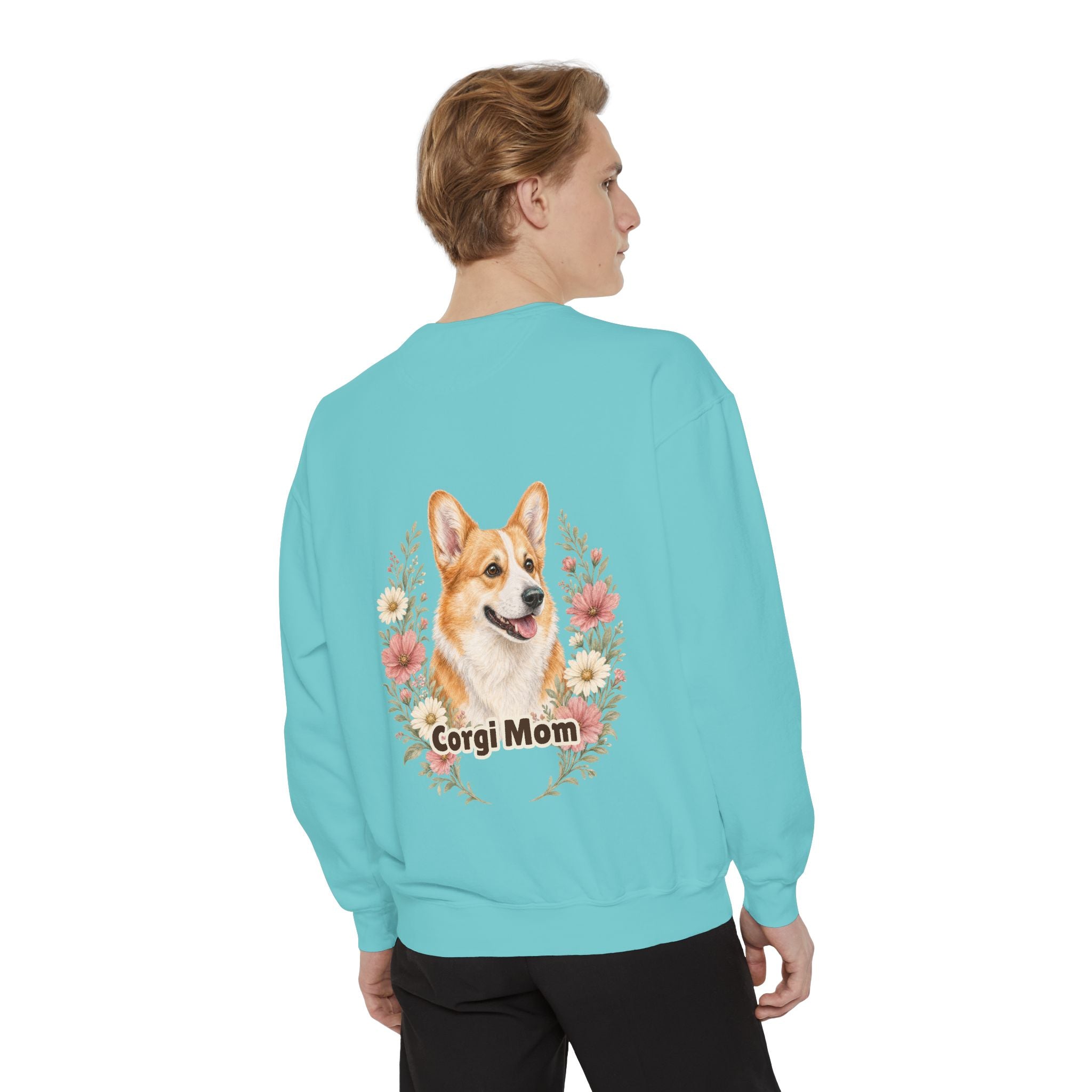 Corgi Mom Shirt, Corgi Mama Tee, Dog Mom Gift, Wildflower Corgi Lover Sweatshirt, Cute Dog Owner Gift