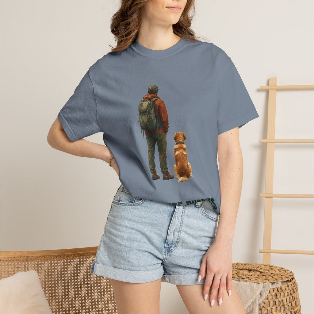 Adventure Buddies Shirt, Dog and Human Hiking Tee, Matching Dog Owner Gift, Painterly Outdoor Sweatshirt