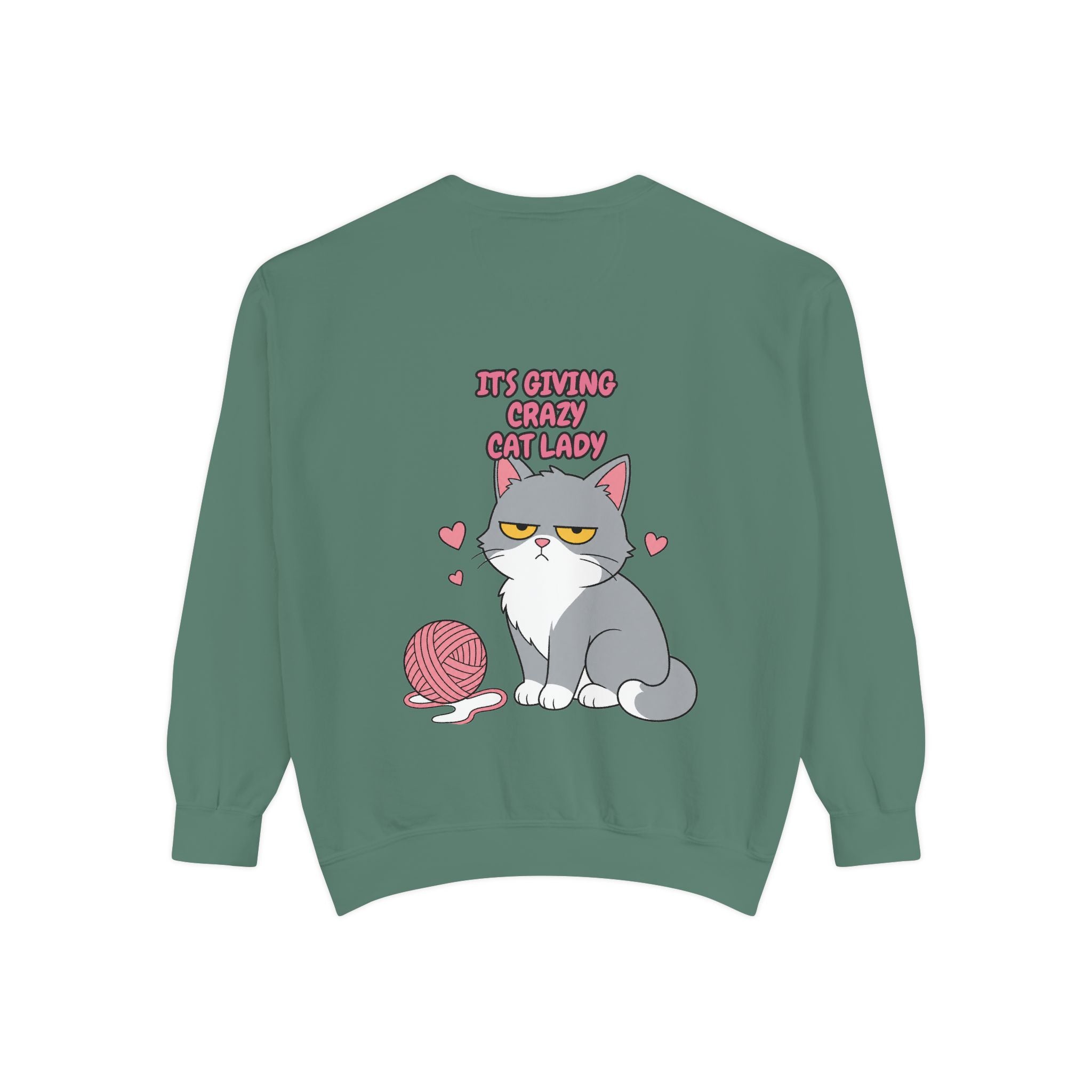 It's Giving Crazy Cat Lady Shirt, Grey Cat Mom Tee, Cat Lover Gift, Funny Cat Owner Sweatshirt