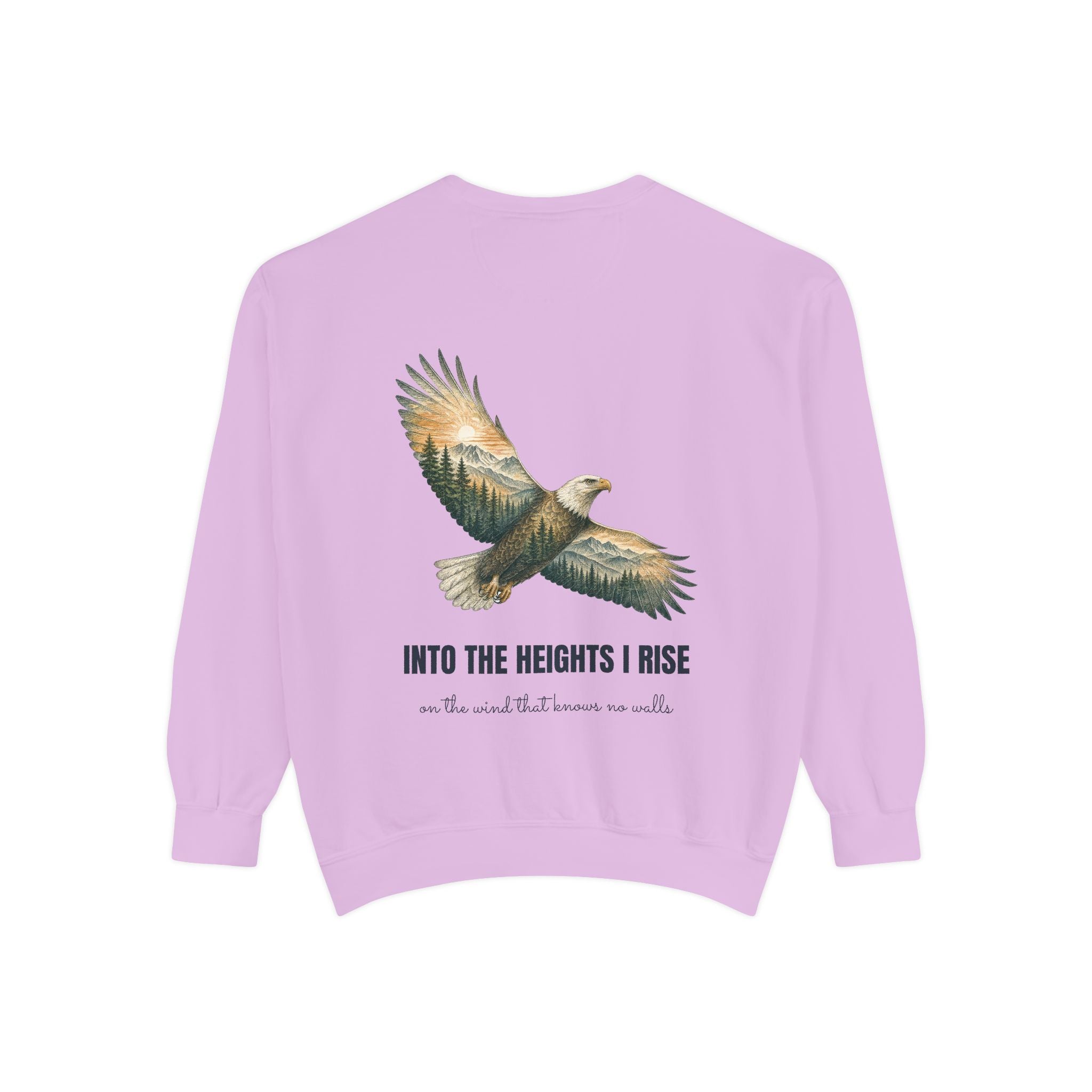 Into the Heights I Rise Shirt, Eagle Double Exposure Tee, Mountain Wilderness Adventure Gift, Woodland Nature Sweatshirt