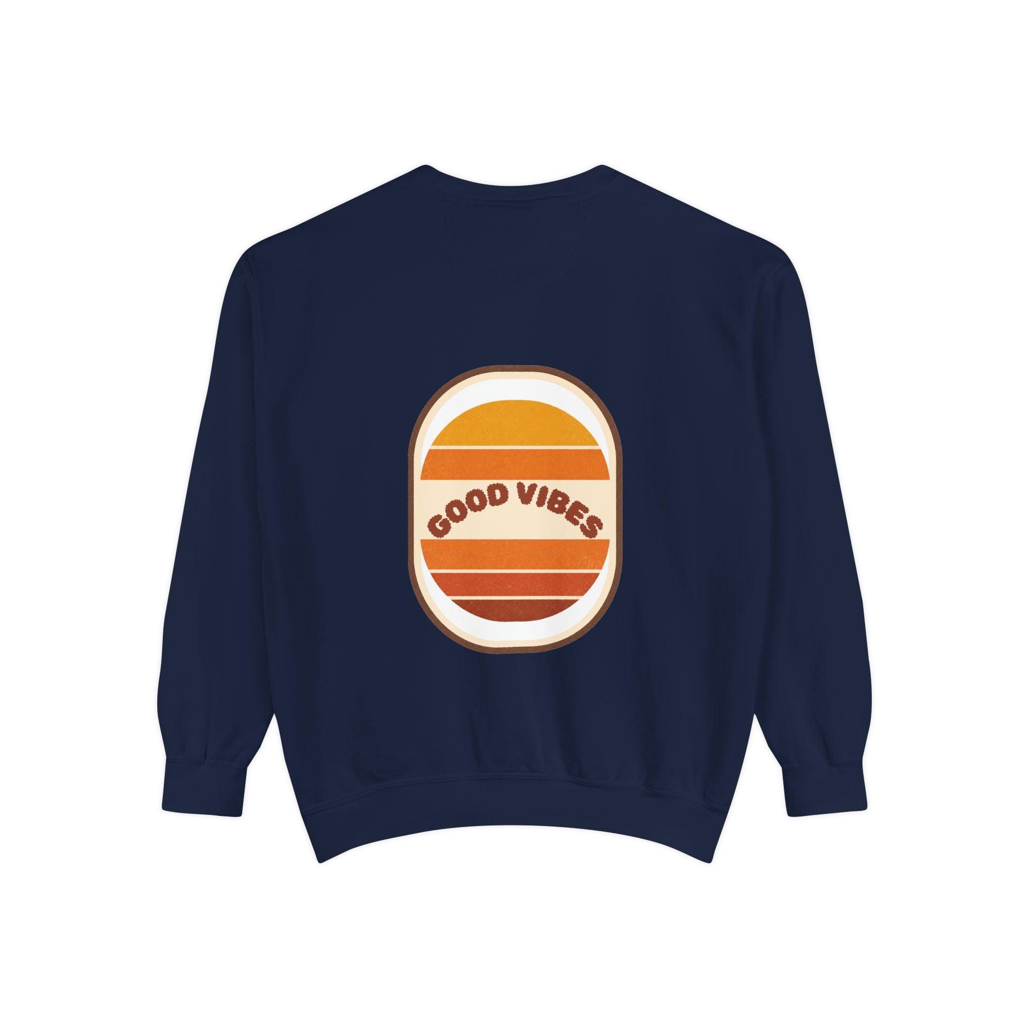 Good Vibes Retro Sunset Shirt, 70s Aesthetic Tee, Vintage Sunset Stripes Gift, Groovy Summer Sweatshirt