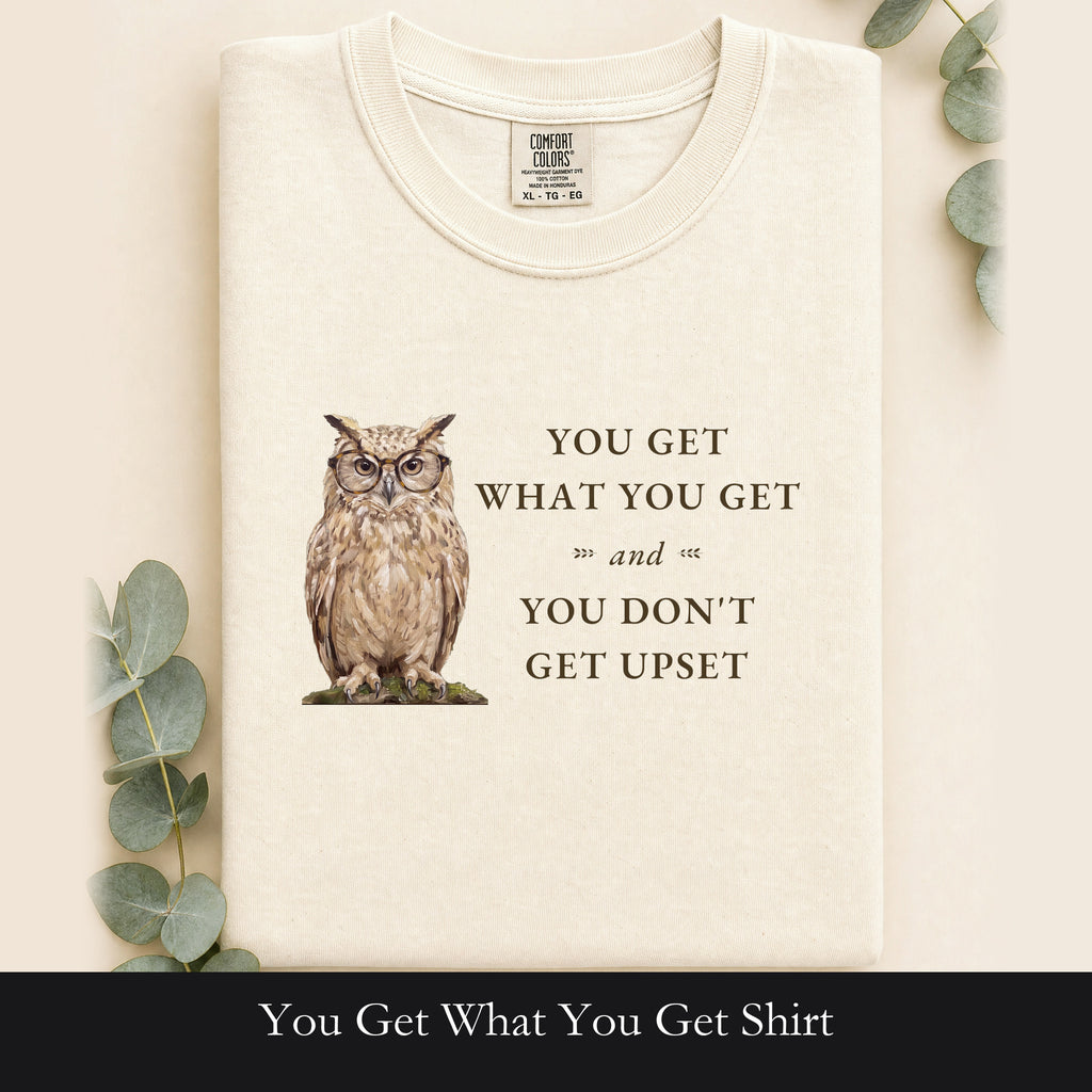 You Get What You Get Shirt, Funny Teacher Owl Tee, Classroom Saying Shirt, Back to School Gift, Preschool Teacher Tee