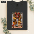 Merry and Bright Window Scene Shirt | Christmas Bow, Wreath, Candlelights