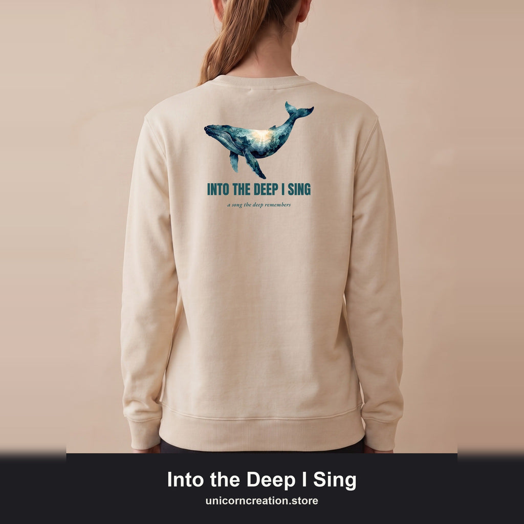 Into the Deep I Sing Shirt, Humpback Whale Double Exposure Tee, Ocean Lover Marine Life Gift, Nautical Sweatshirt