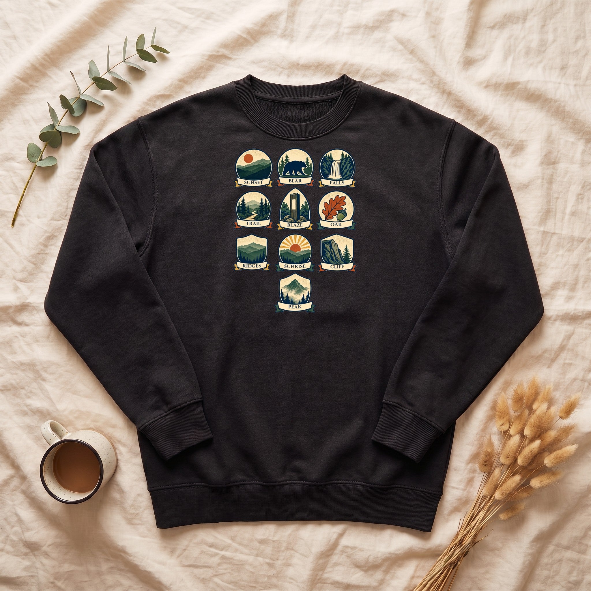 Appalachian Trail Shirt, Hiking Badge Tee, AT Thru Hiker Gift, Retro Adventure Nature Sweatshirt