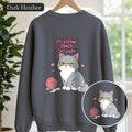 It's Giving Crazy Cat Lady Shirt, Grey Cat Mom Tee, Cat Lover Gift, Funny Cat Owner Sweatshirt