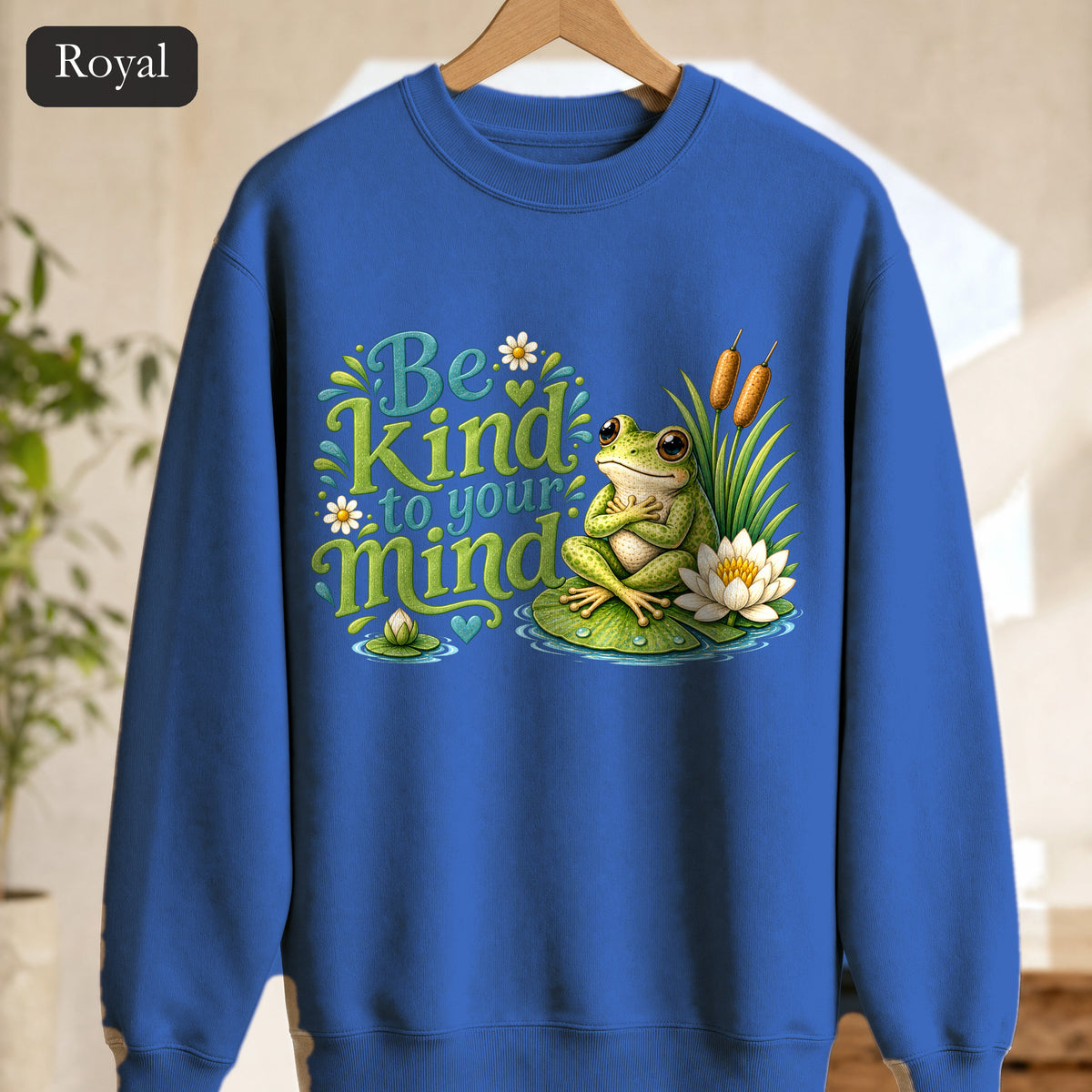 Be Kind To Your Mind Shirt, Cute Frog Tee, Mental Health Awareness Gift, Kawaii Frog Sweatshirt