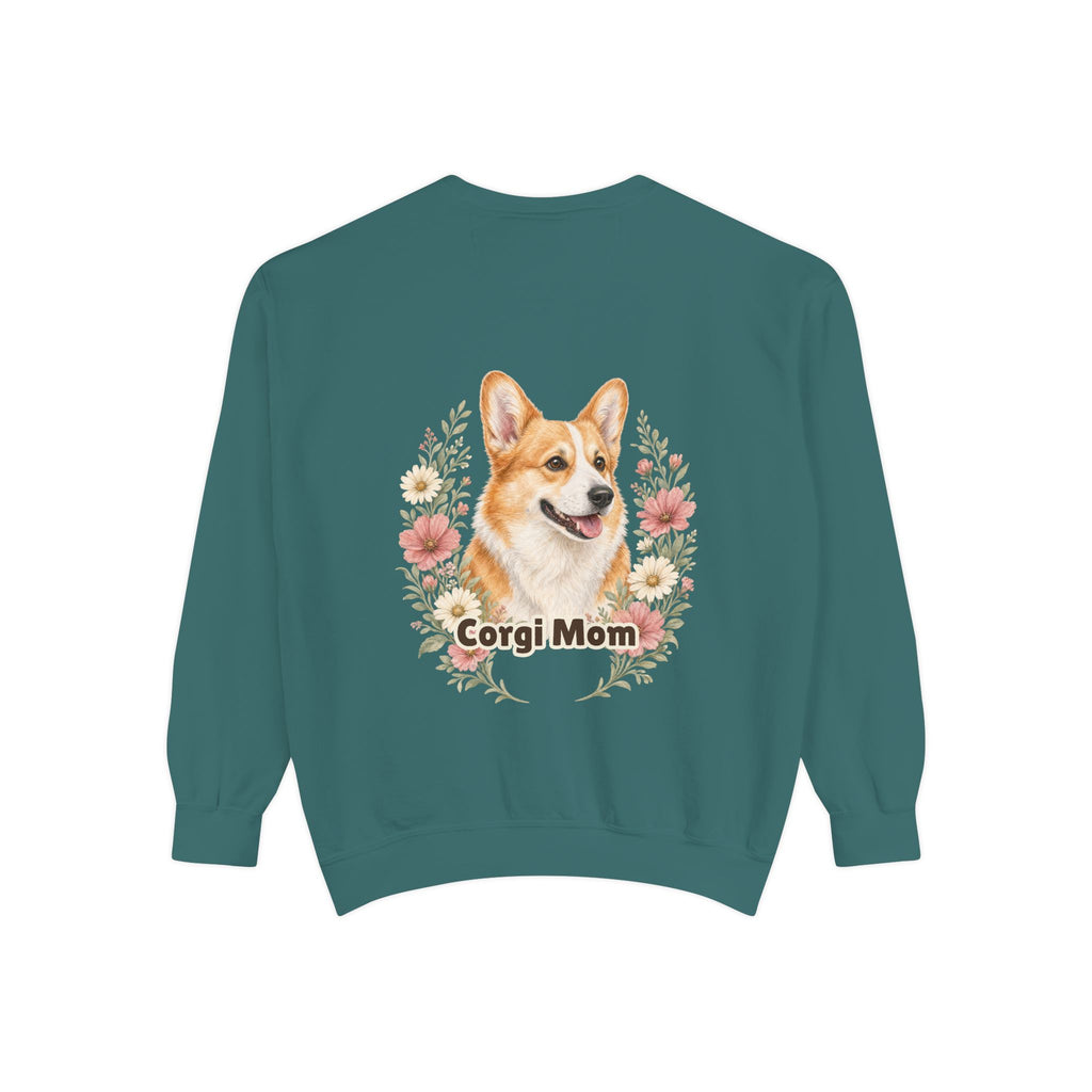 Corgi Mom Shirt, Corgi Mama Tee, Dog Mom Gift, Wildflower Corgi Lover Sweatshirt, Cute Dog Owner Gift